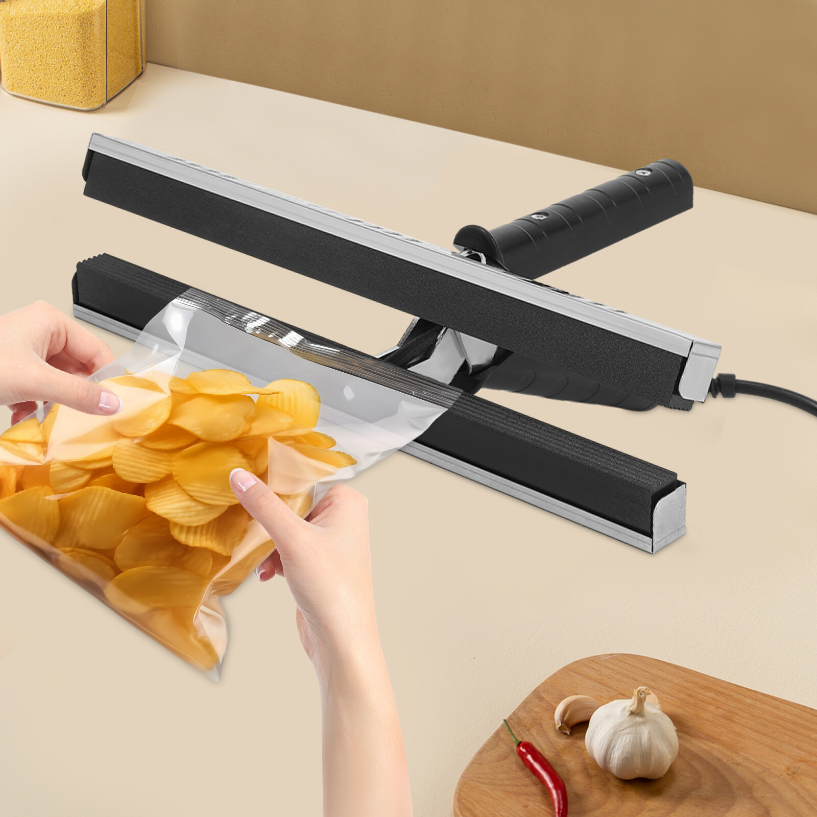 12in Portable Hand Sealing Machine Hand Held Crimp Sealer For Kraft Paper Bags