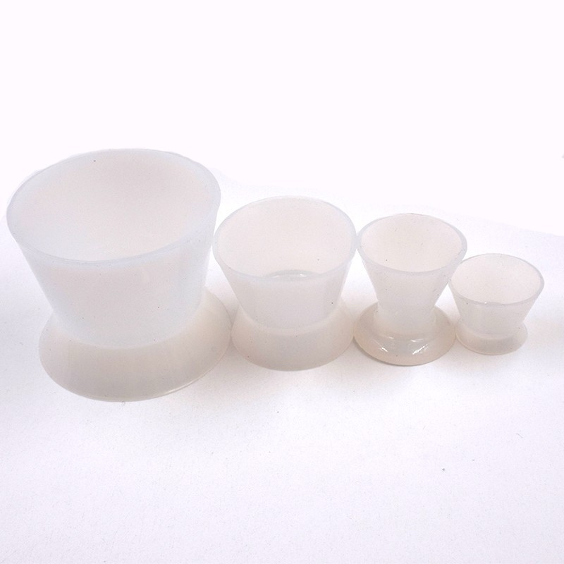 4 Size Dental Lab Silicone Rubber Mixing Bowls Cup No-Stick Flexible Dappen Dish