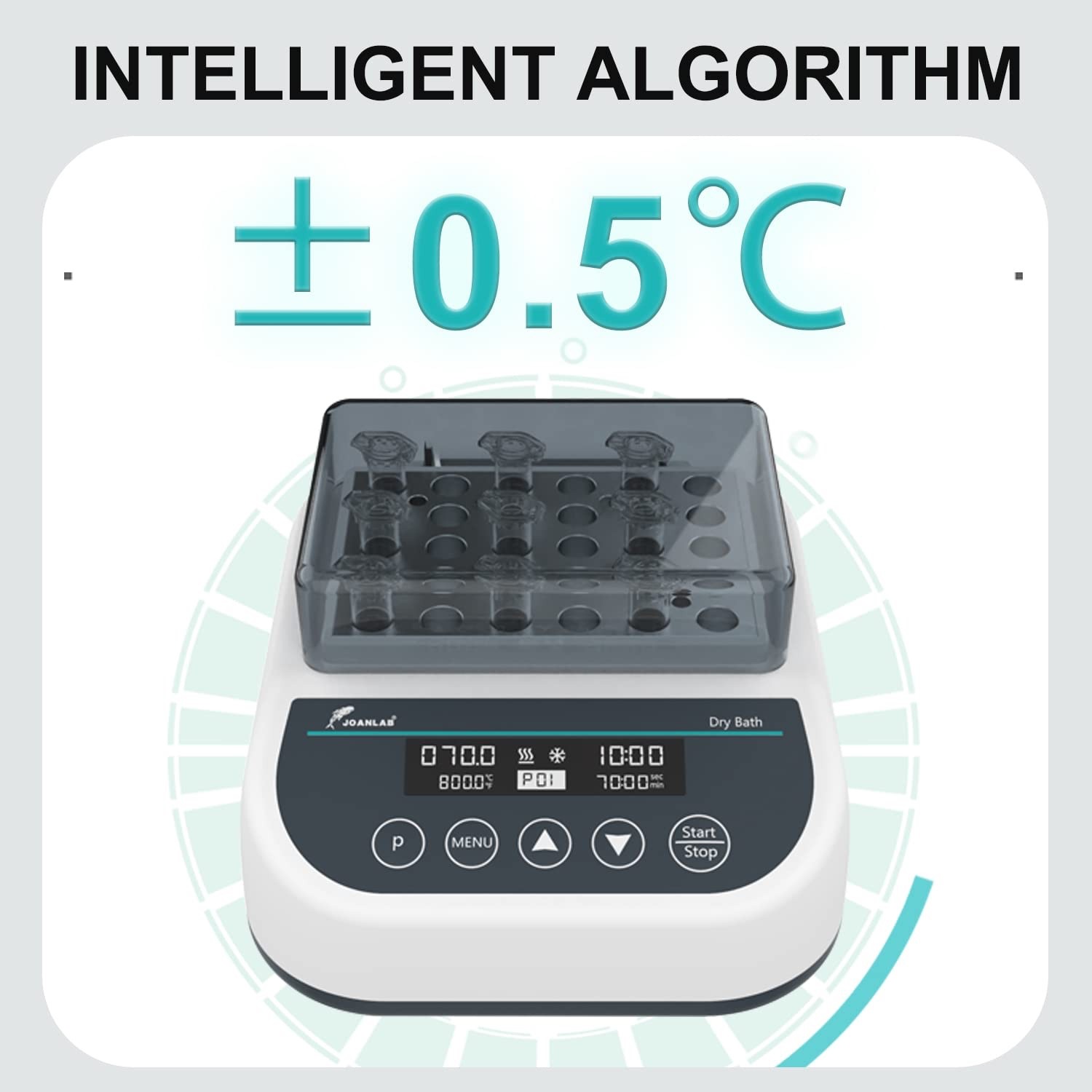 JOANLAB Mini Dry Bath Incubator Heating & Cooling Digital 1.5ml×15 Block