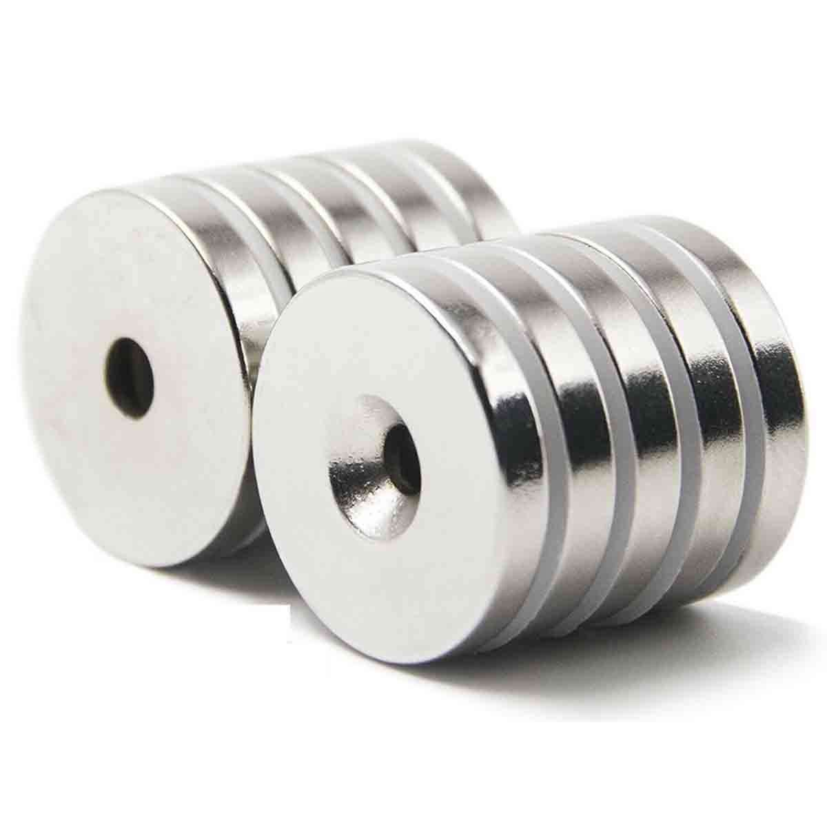 Countersunk Ring Round Disc Strong Magnets Rare Earth Neodymium Hole N35
