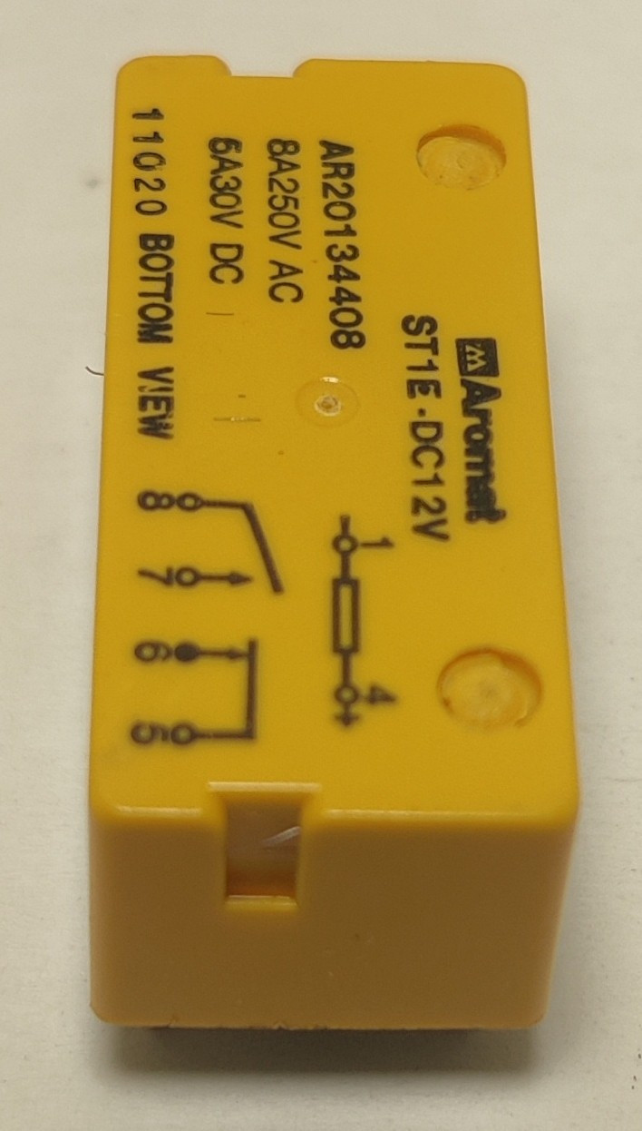 Aromat Matsushita Relay, ST1E-DC12V, NOS, Panasonic, 8A 250VAC, 5A 30VDC, LOT