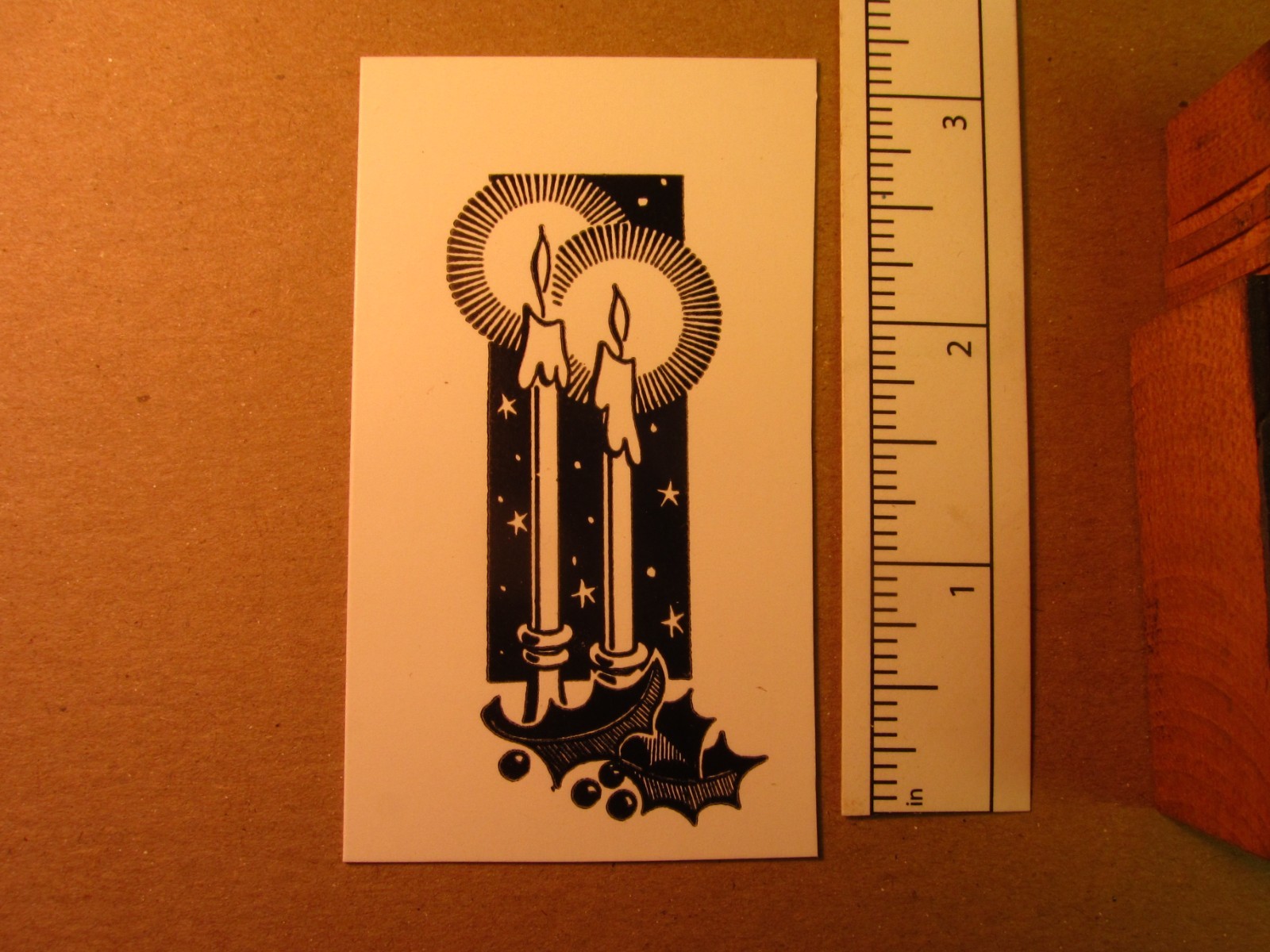 Printing Letterpress Printers Cut Block, Printers Cut «Holiday Candles» Zinc