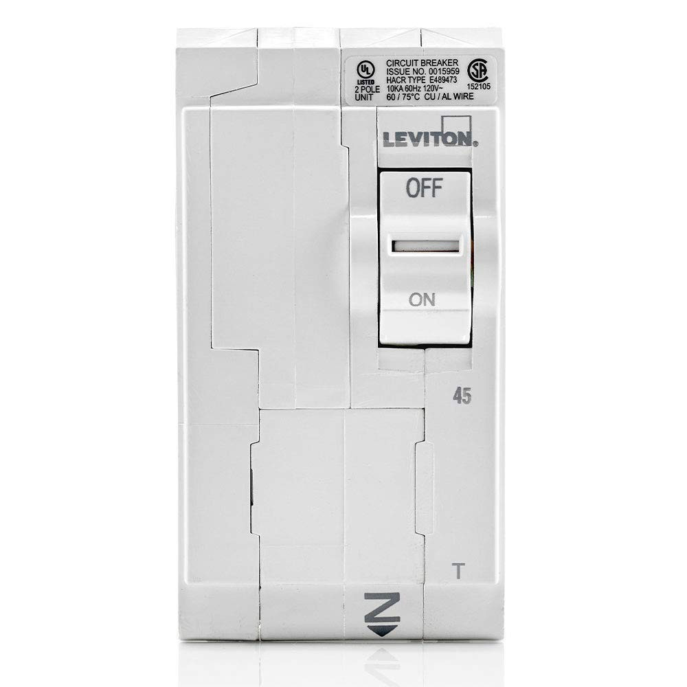 45A 2-Pole Plug-On Standard Branch Circuit Breaker, Thermal Magnetic, 120/240 VA
