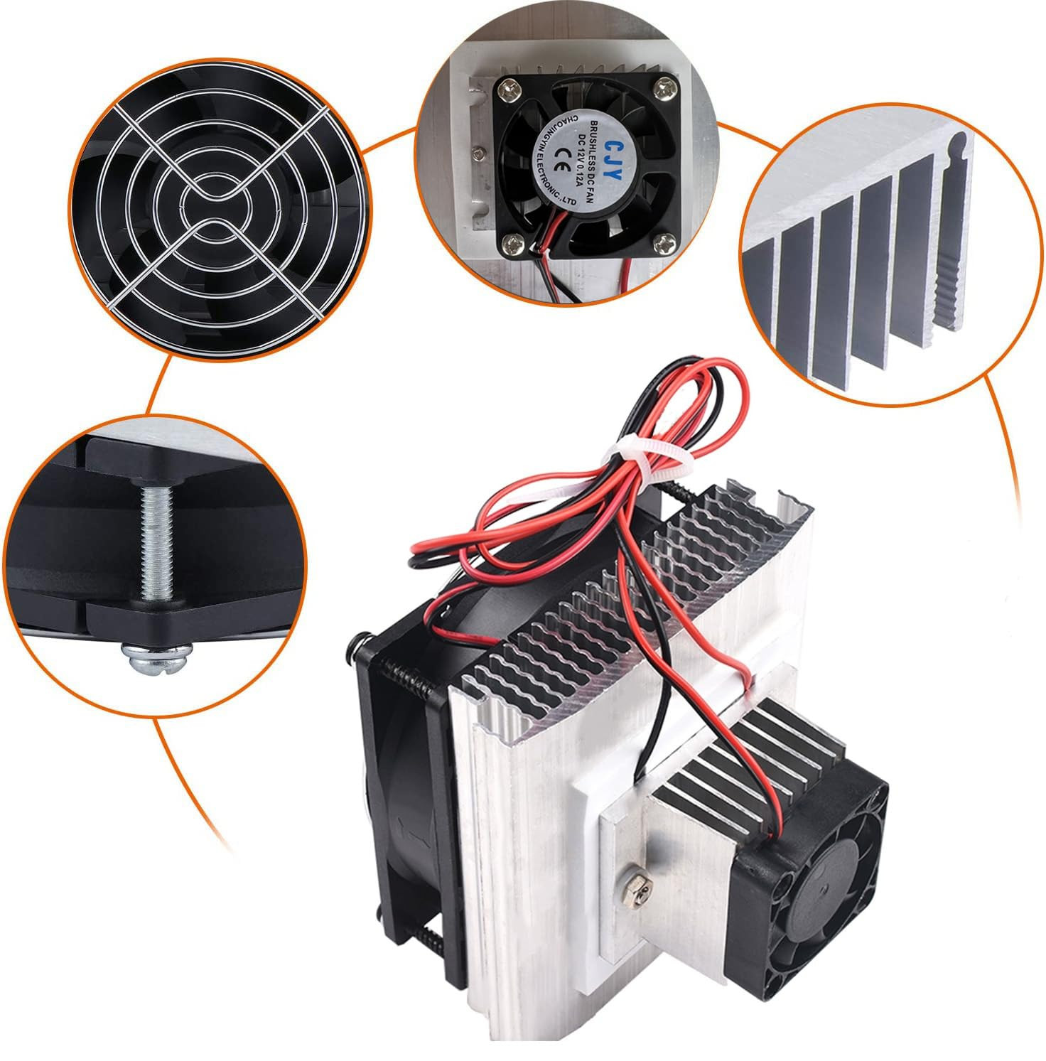 Mini Air Conditioner DC 12V DIY Thermoelectric Peltier Refrigeration Cooling Sys