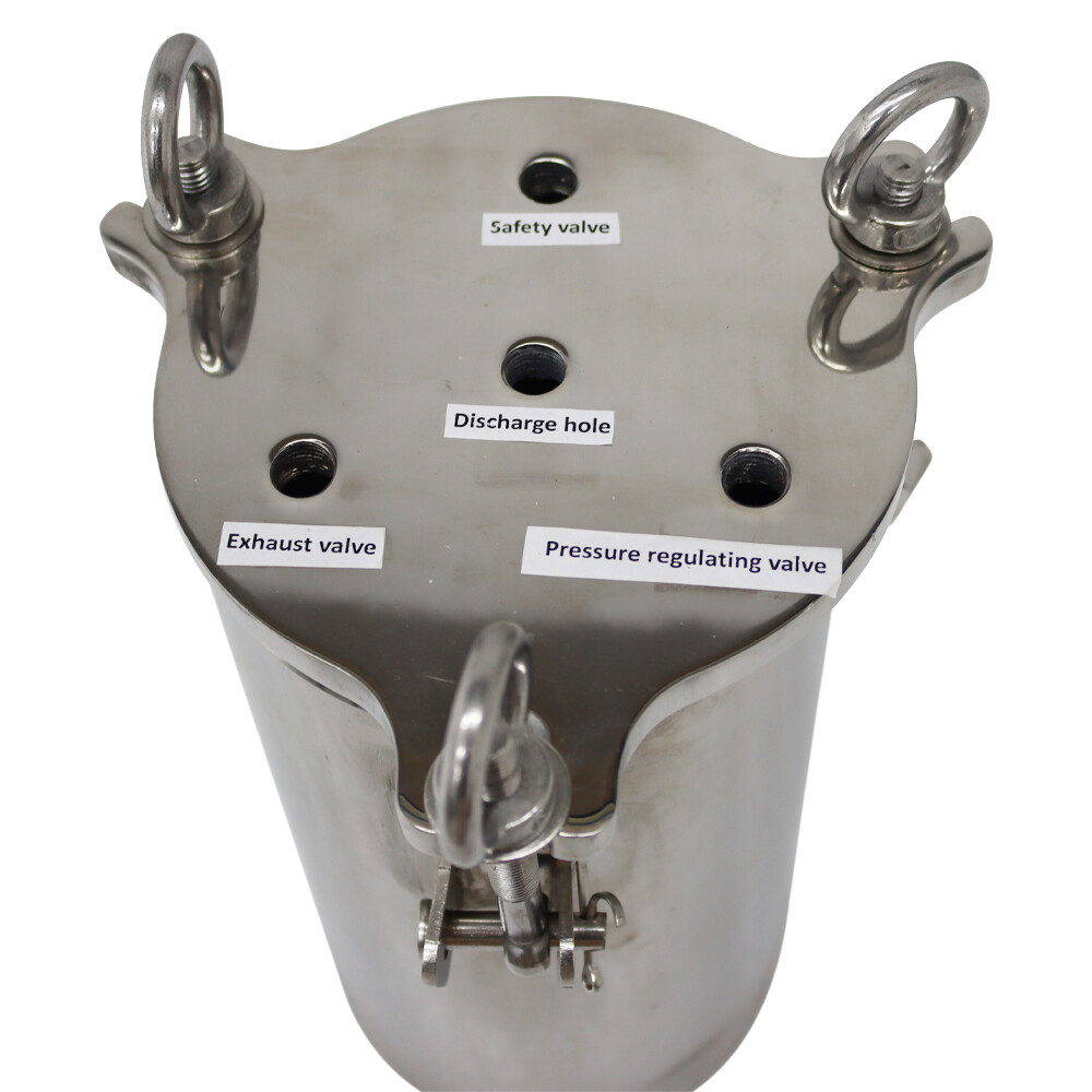 3L 5.2in Stainless Steel Pressure Tank Dispenser Glue Dispensing Storage Bucket