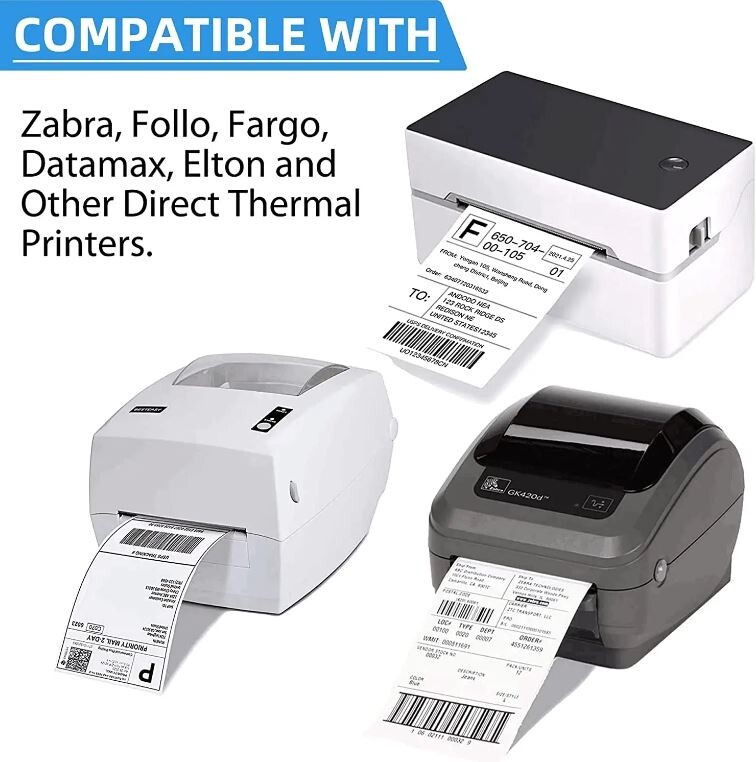 40 Rolls 4×6 Direct Thermal Shipping Labels – 250 per roll – 10000 labels