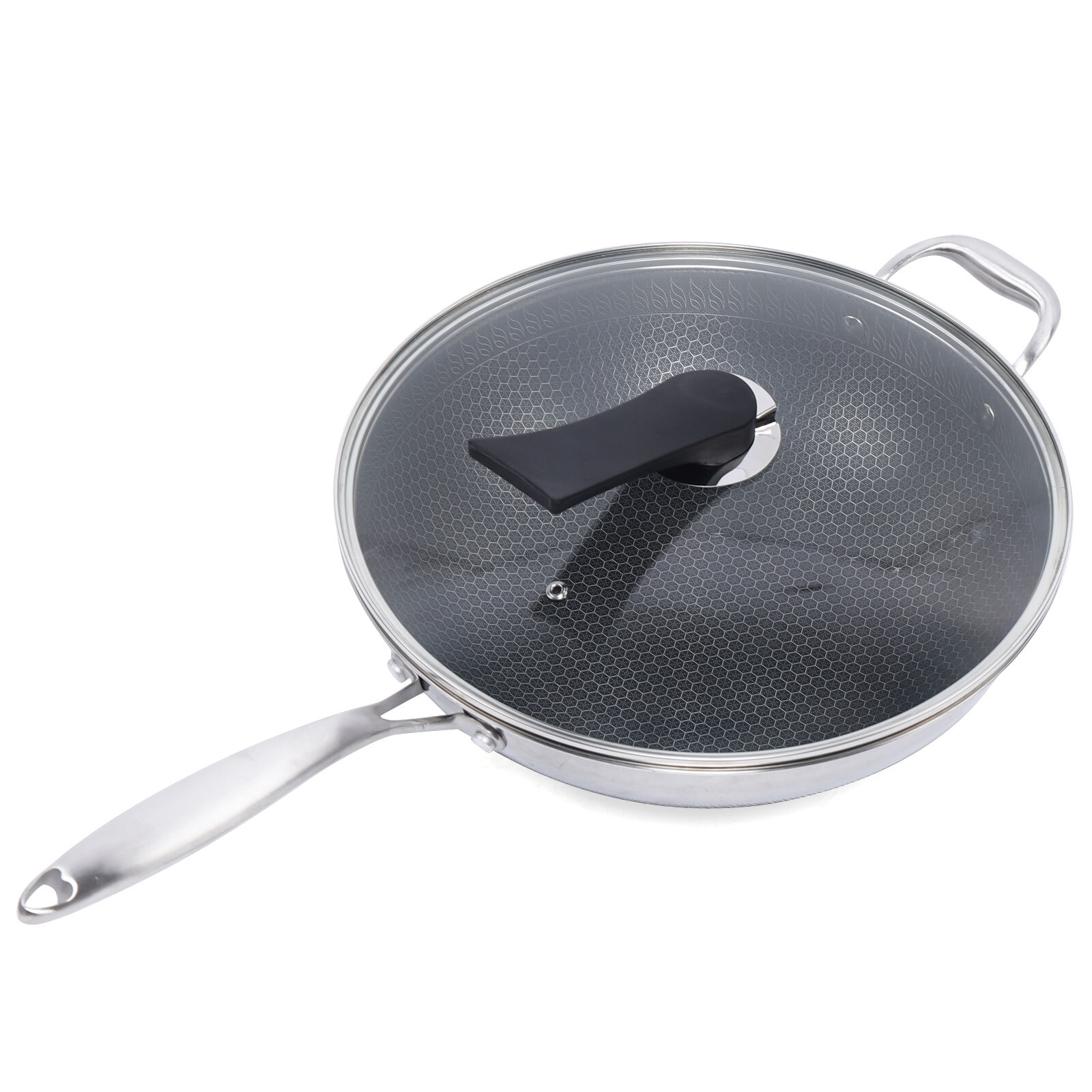 Stainless Steel Wok 316 Grade with Etching and Polishing 34cm Diameter