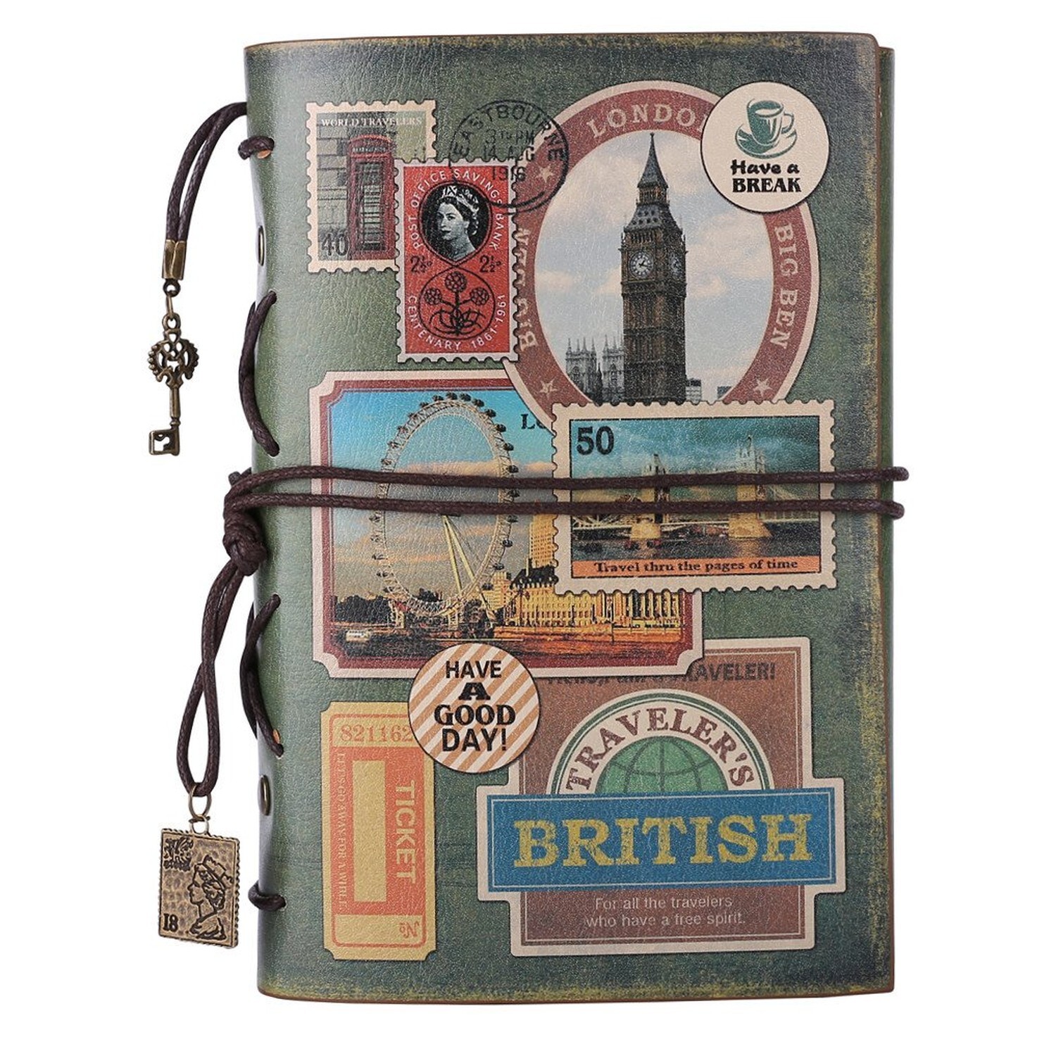 MALEDEN Leather Journal Notebook, Spiral Bound Traveler Notebook for Women Me…