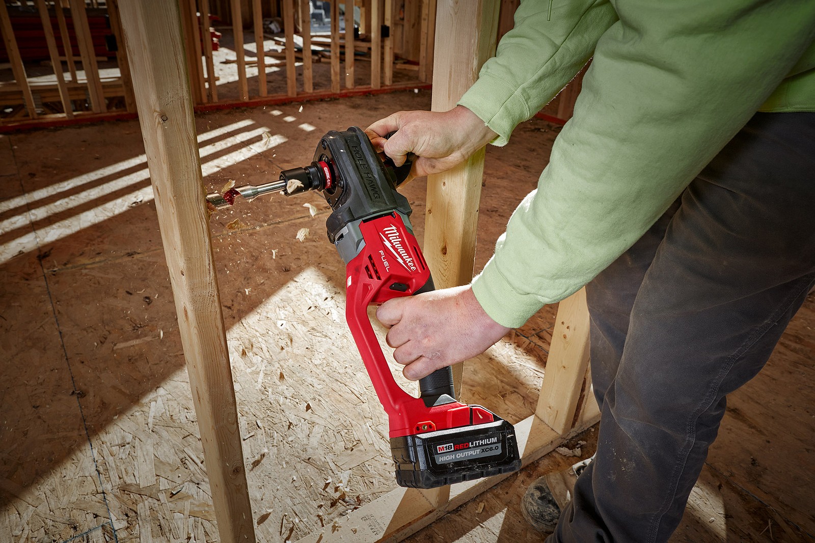 Milwaukee Tool 2808-20 M18 FUEL Hole Hawg Right Angle Drill W/QUIK-LOK Tool Only