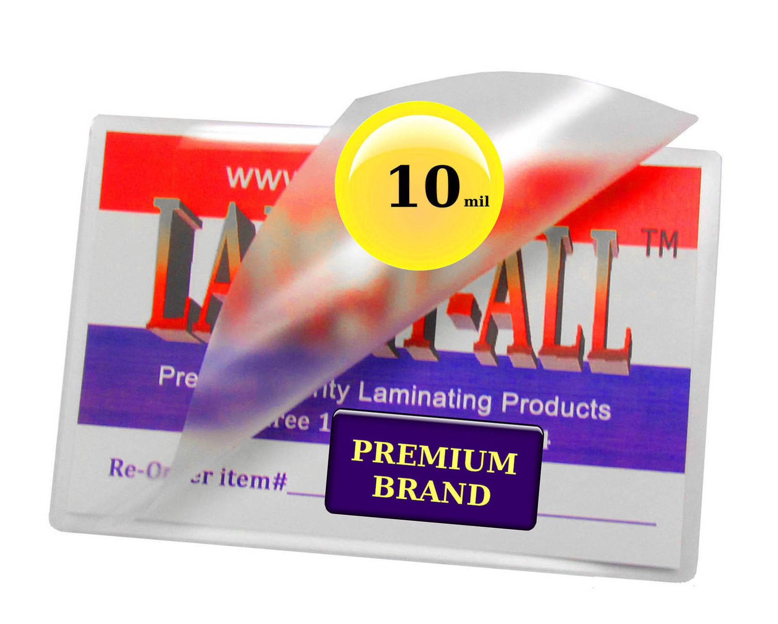 500/pack LAM-IT-ALL 10 Mil Business Card Hot Laminating Pouches 2-1/4 x 3-3/4