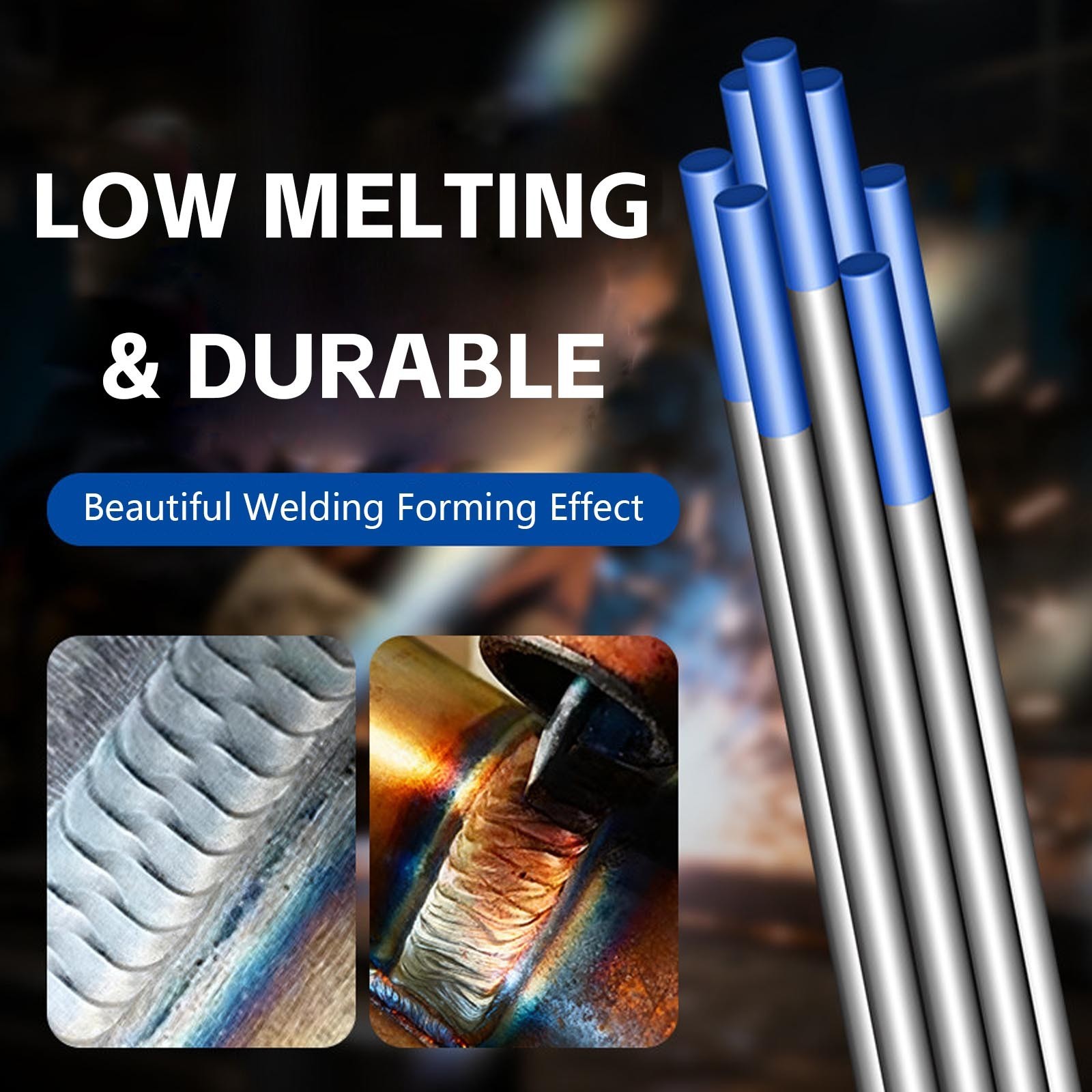 10-Pack TIG Welding Tungsten Electrodes Blue Yellow 1.5% 2% Lanthanated WL15 WL2