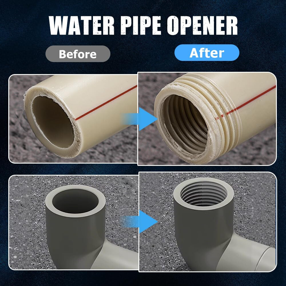 Integrated Internal & External Pipe Threading-Tool PVC Pipe Threader Cutting Kit