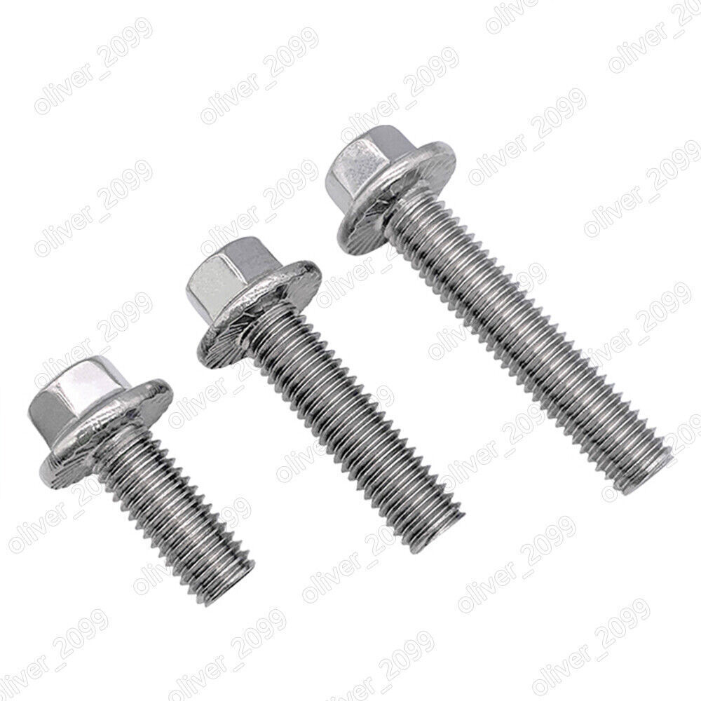 M5 M6 M8 M10 M12 304 Stainless Steel Hexagon Flange Bolts Hex Flange Head Screws