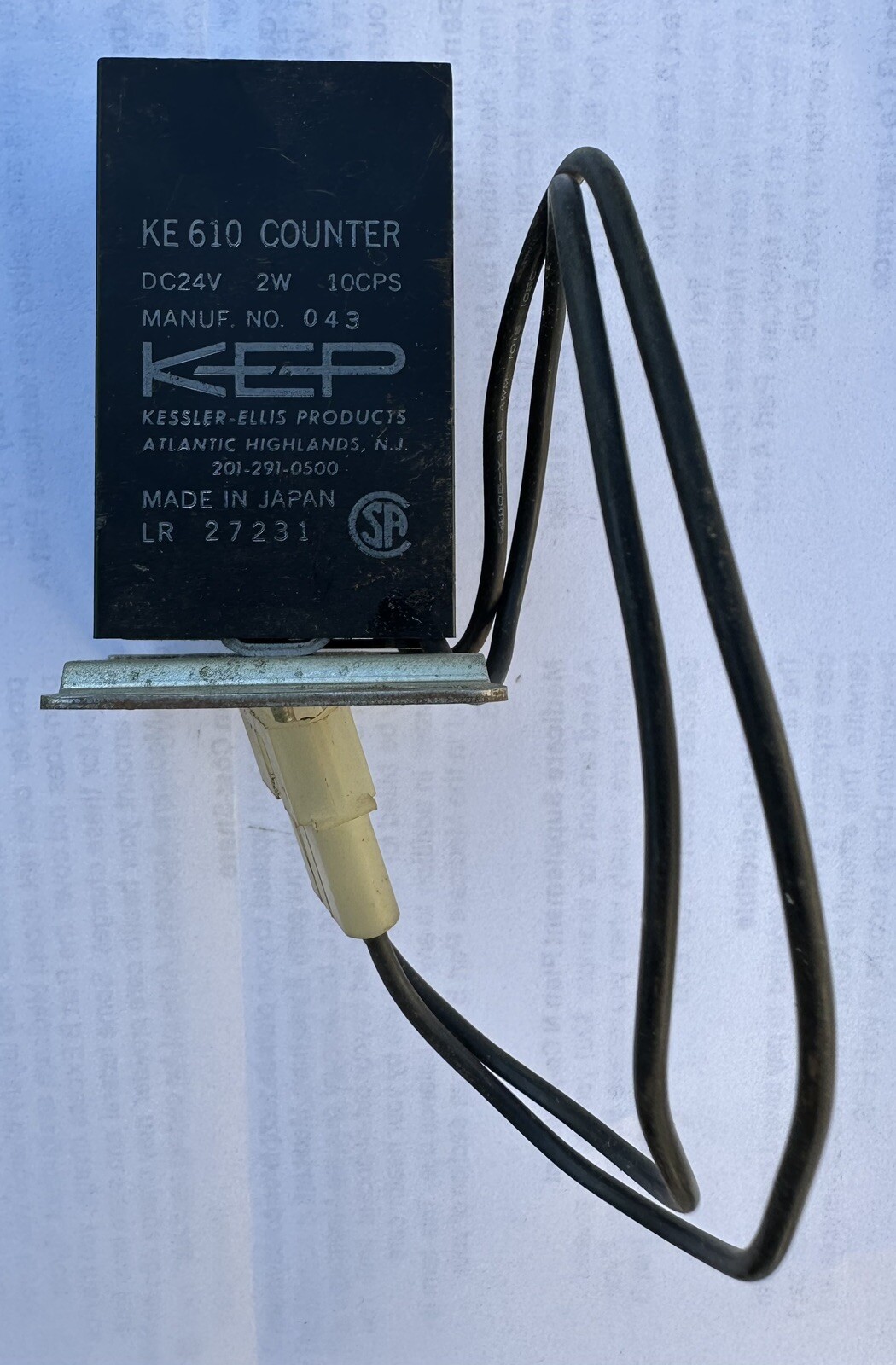 KEP KE610 24VDC Non Resettable Analog Mechanical Impulse Counter Vending Pinball
