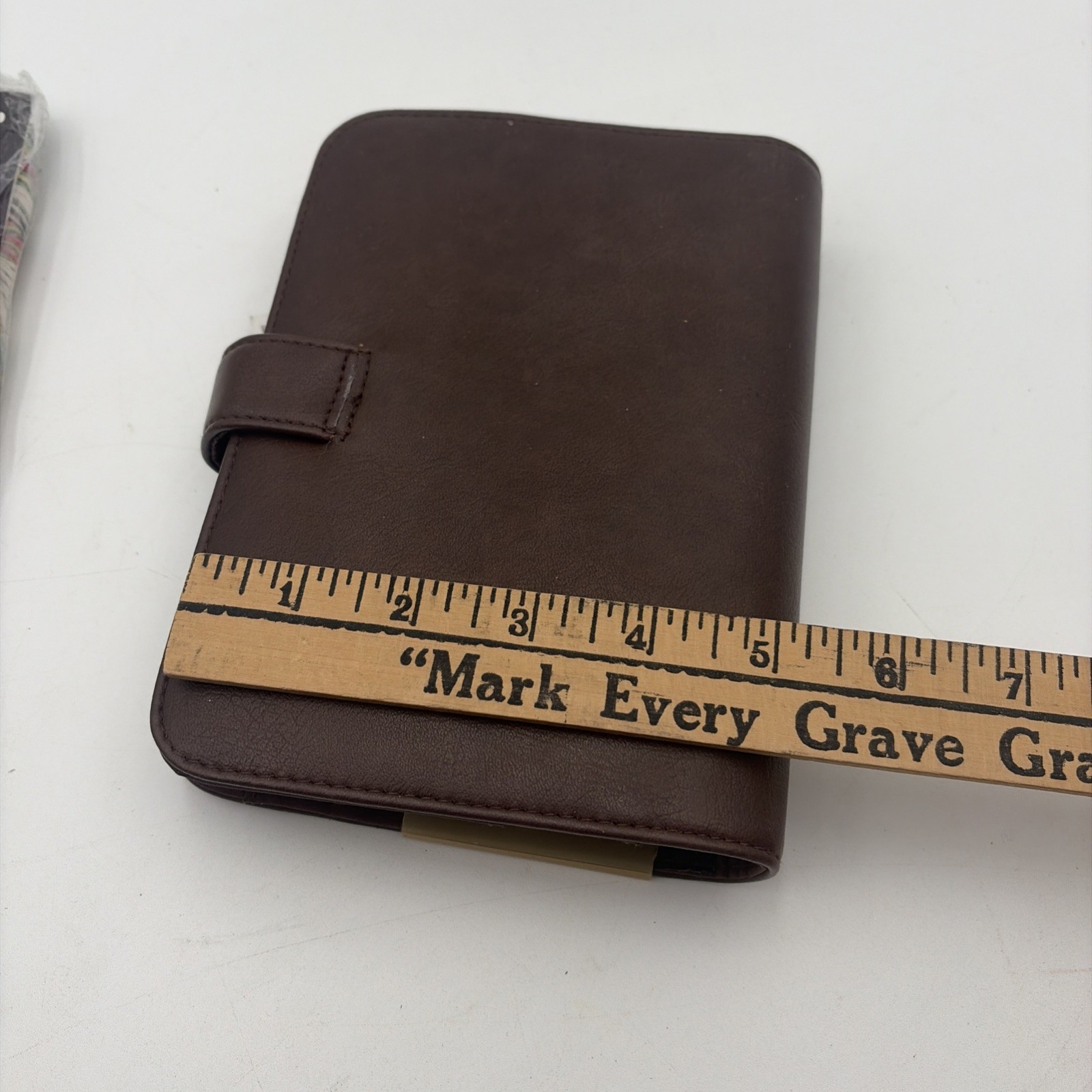 Mundi Mundex Daily Planner Organizer with Card Slots leather like Brown 6 ring