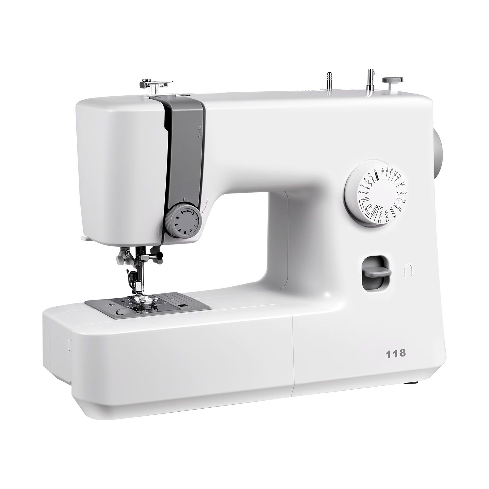 18 Stitch Sewing Machine with LED Light, Foot Pedal, Portable for Beginners