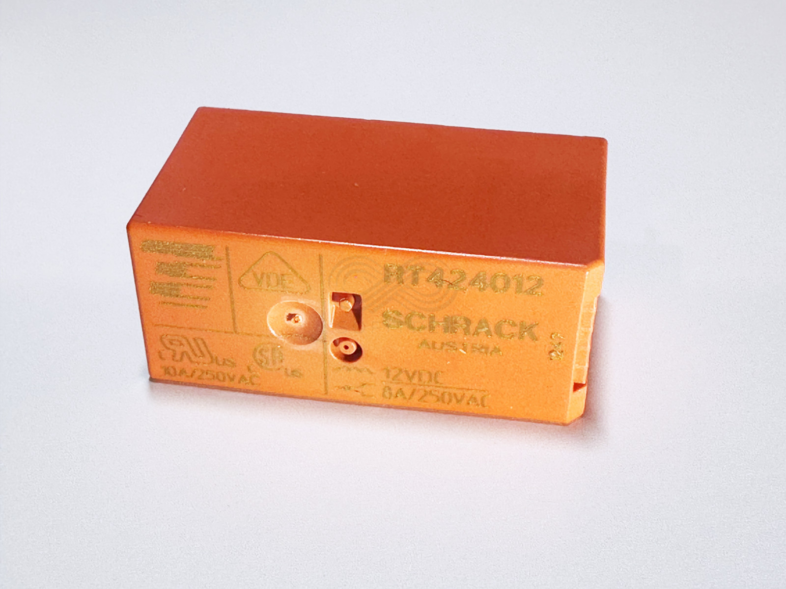 2PCS RT424012 6-1393243-3 Schrack PCB Power Relay 12VDC DPDT 8A 8-Pin