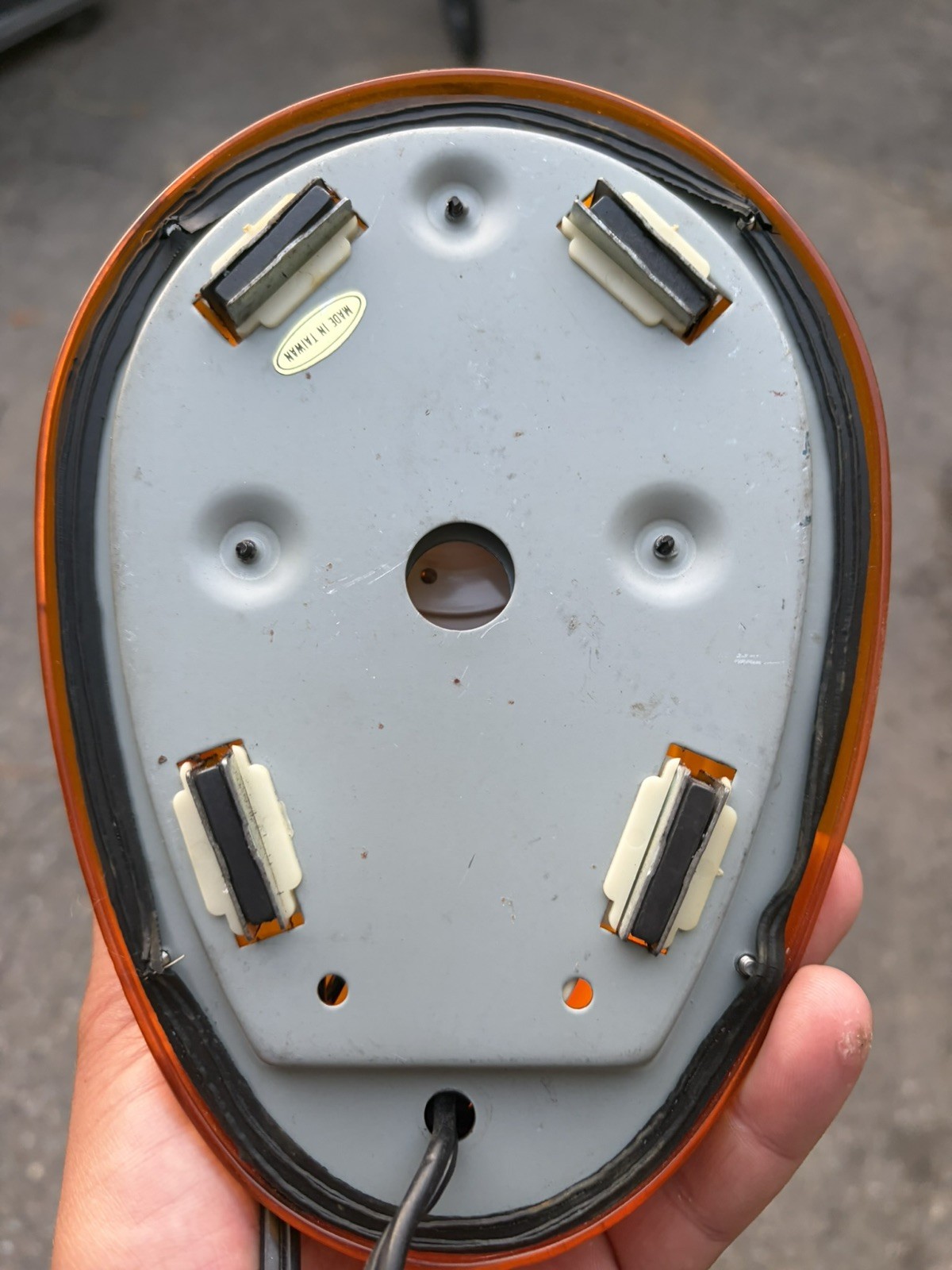 Teardrop Rotating Amber Beacon Light 12V volt