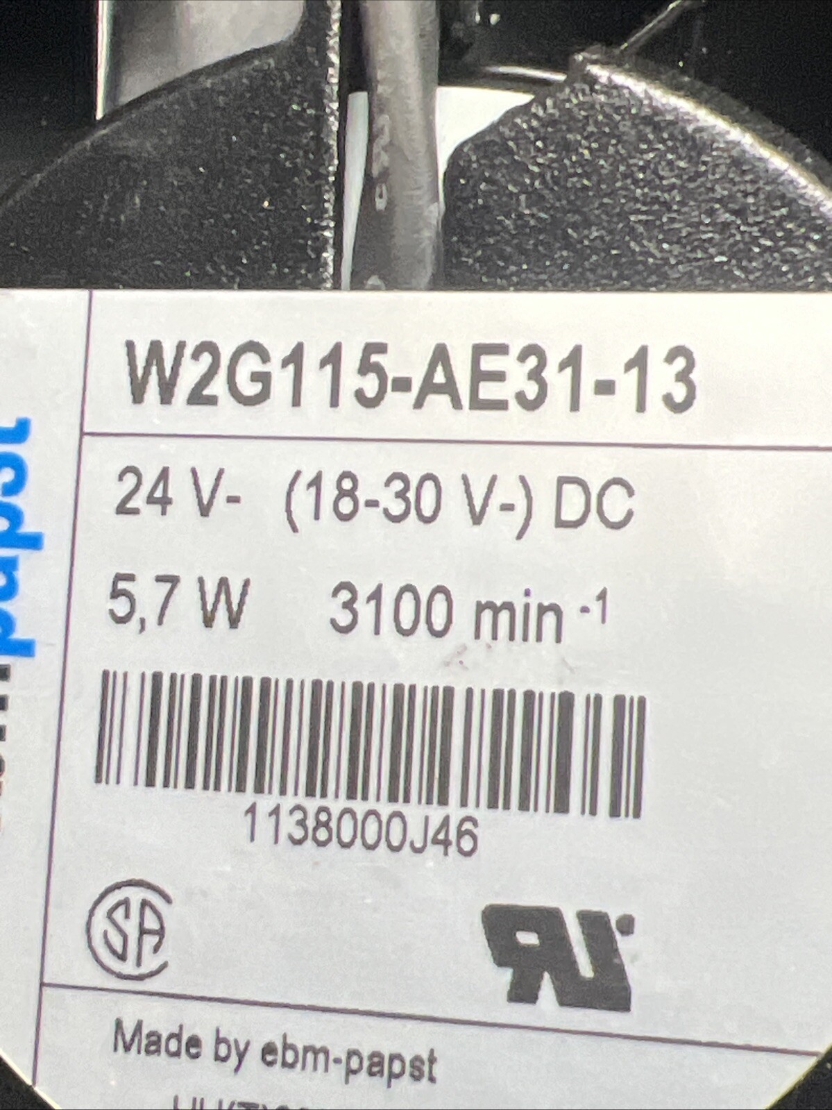 EBMPAPST W2G115-AE31-13 FAN