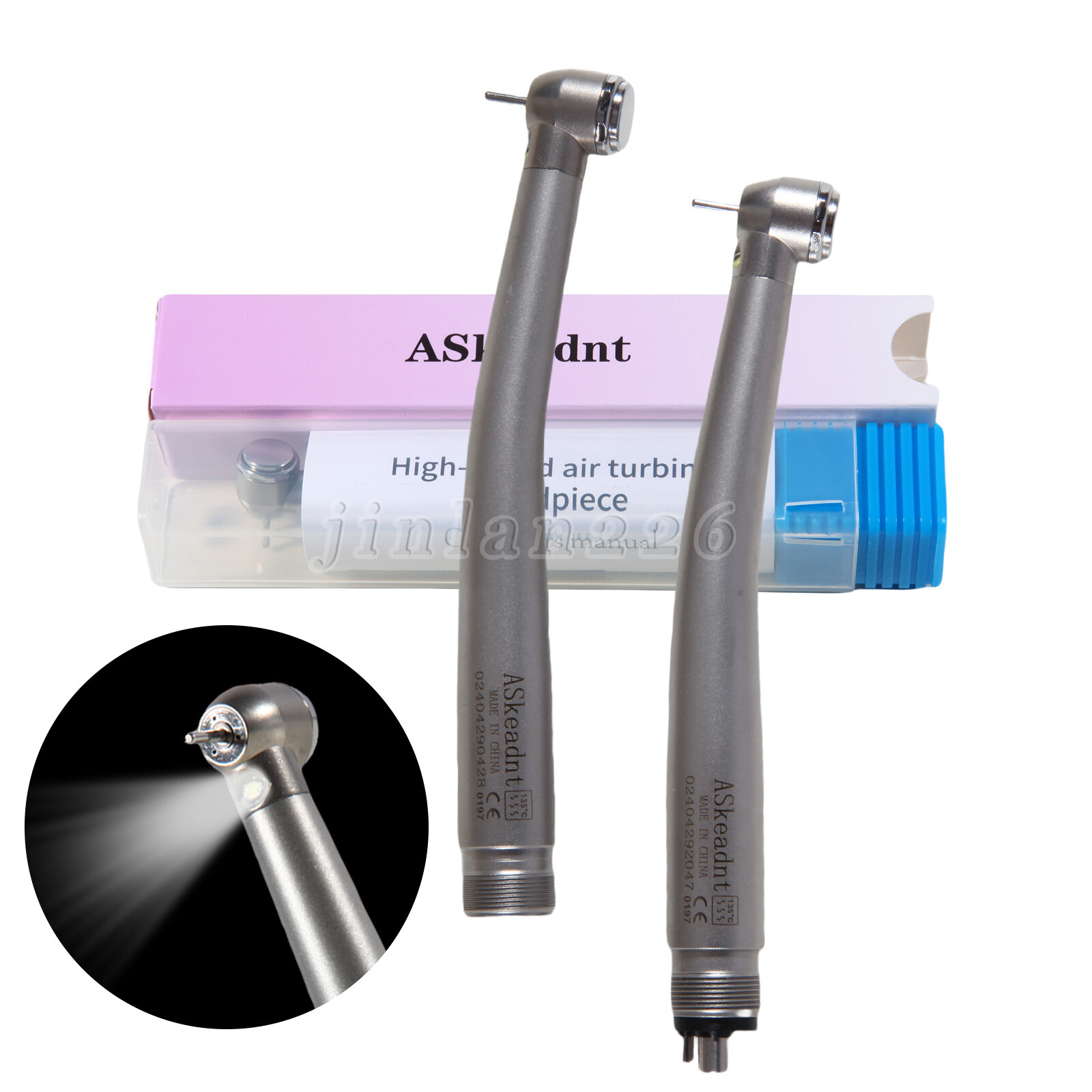 1/10 NSK Style Dental LED E-generator Fiber Optic High Speed Handpiece Turbine