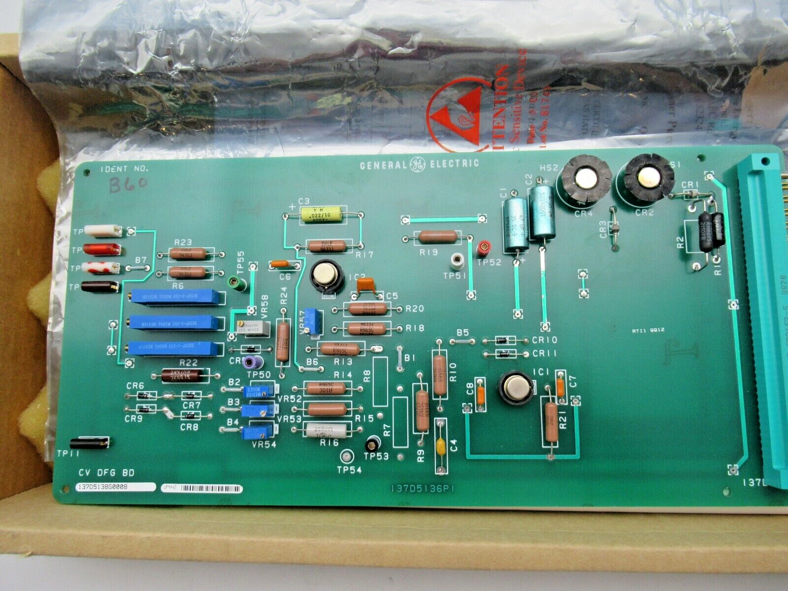 General Electric GE 137D5138G0008 EHC MK-I Turbine Electro Hydraulic Board CV