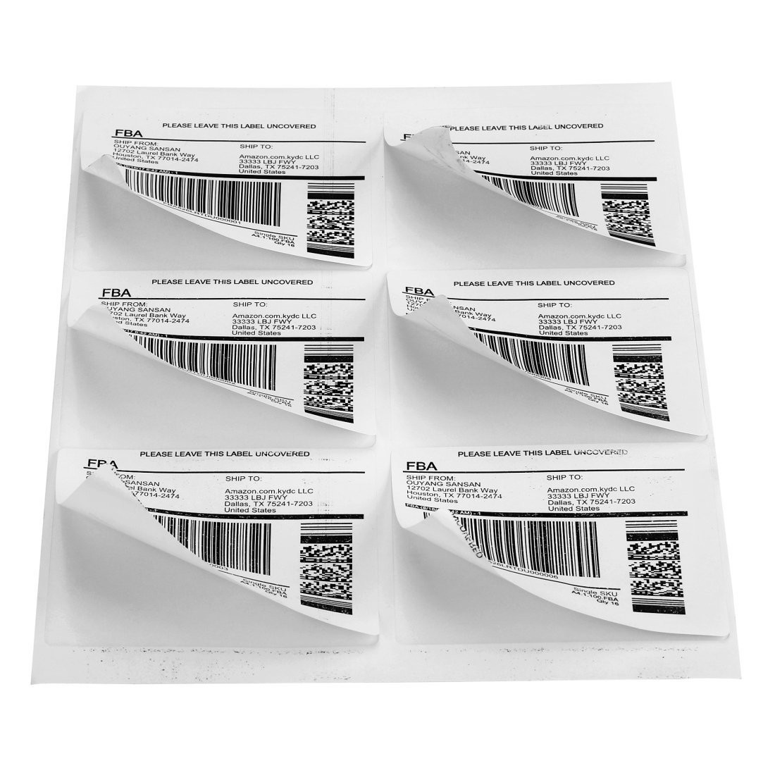 6 Label Per Sheet 4″ x 3.3″ Premium Address Shipping Labels Self Adhesive InkJet