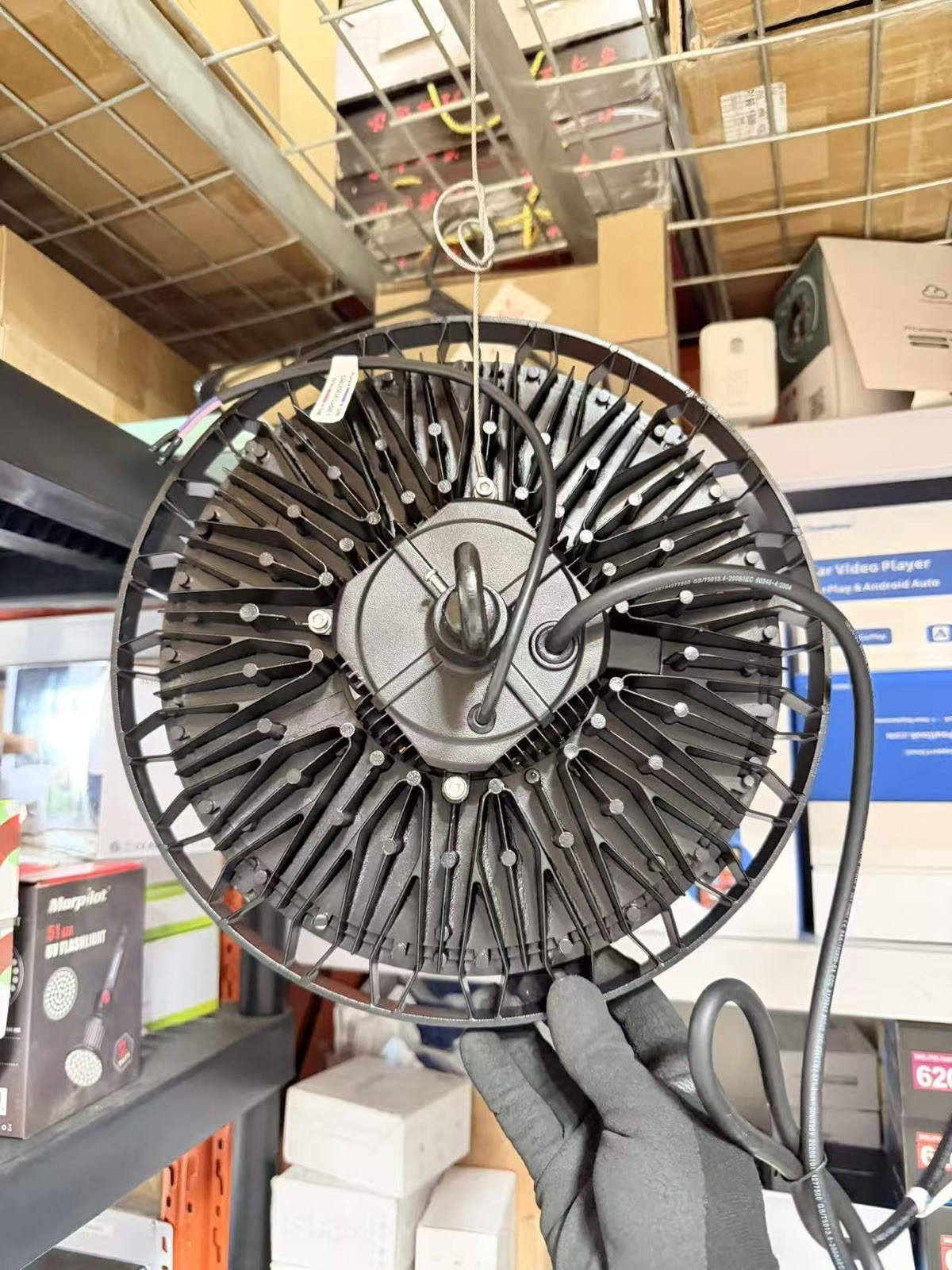 100W LED High Bay Light 5000K Dimmable UFO Shop Garage Warehouse
