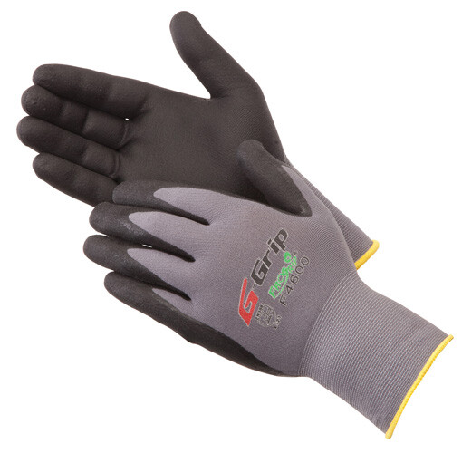 G-Grip Work Glove Ultra-Thin Nitrile Foam Grip Palm Coated Nylon Shell 3 Pairs