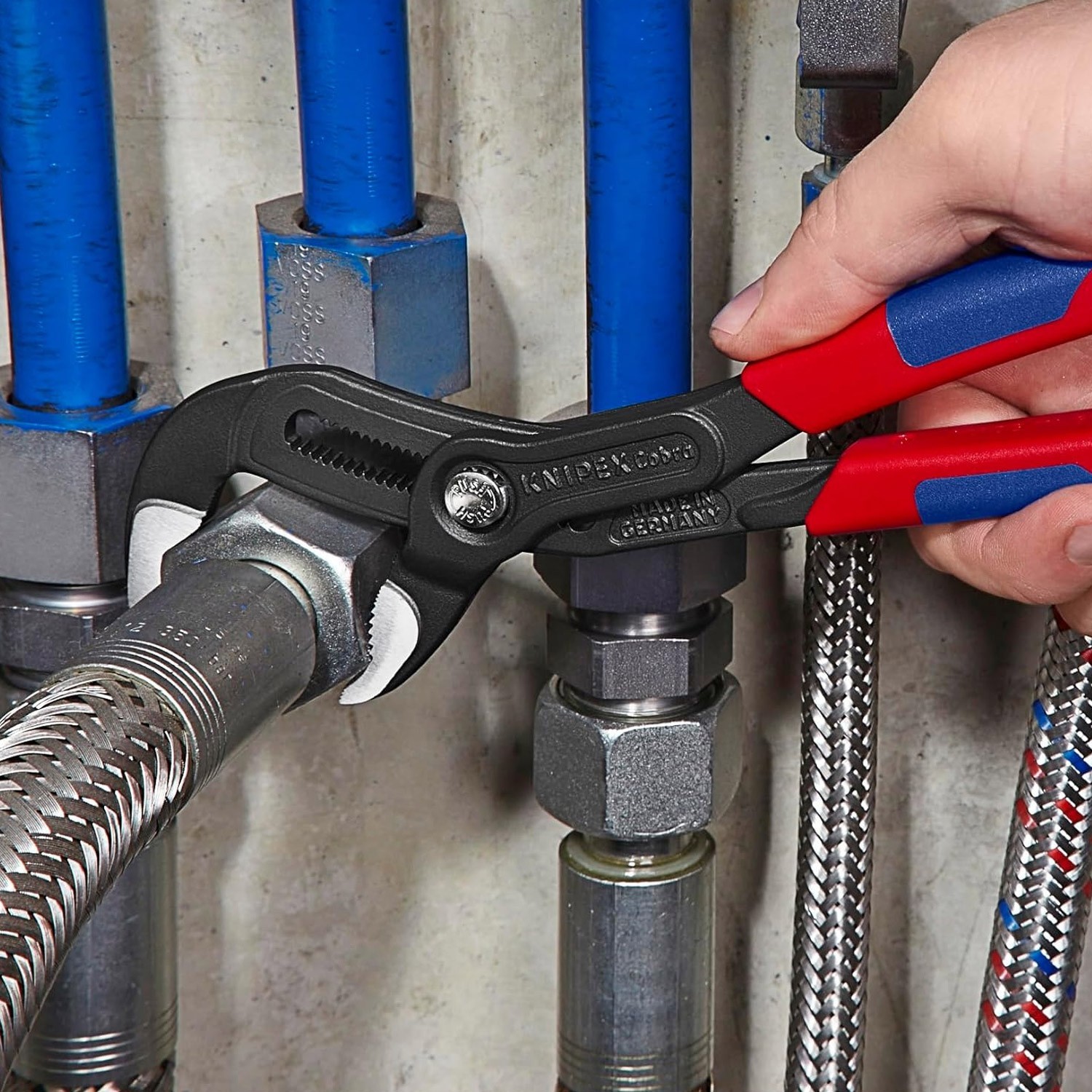 KNIPEX 87 02 250 SBA 10in Water Pump Pliers High Leverage Professional