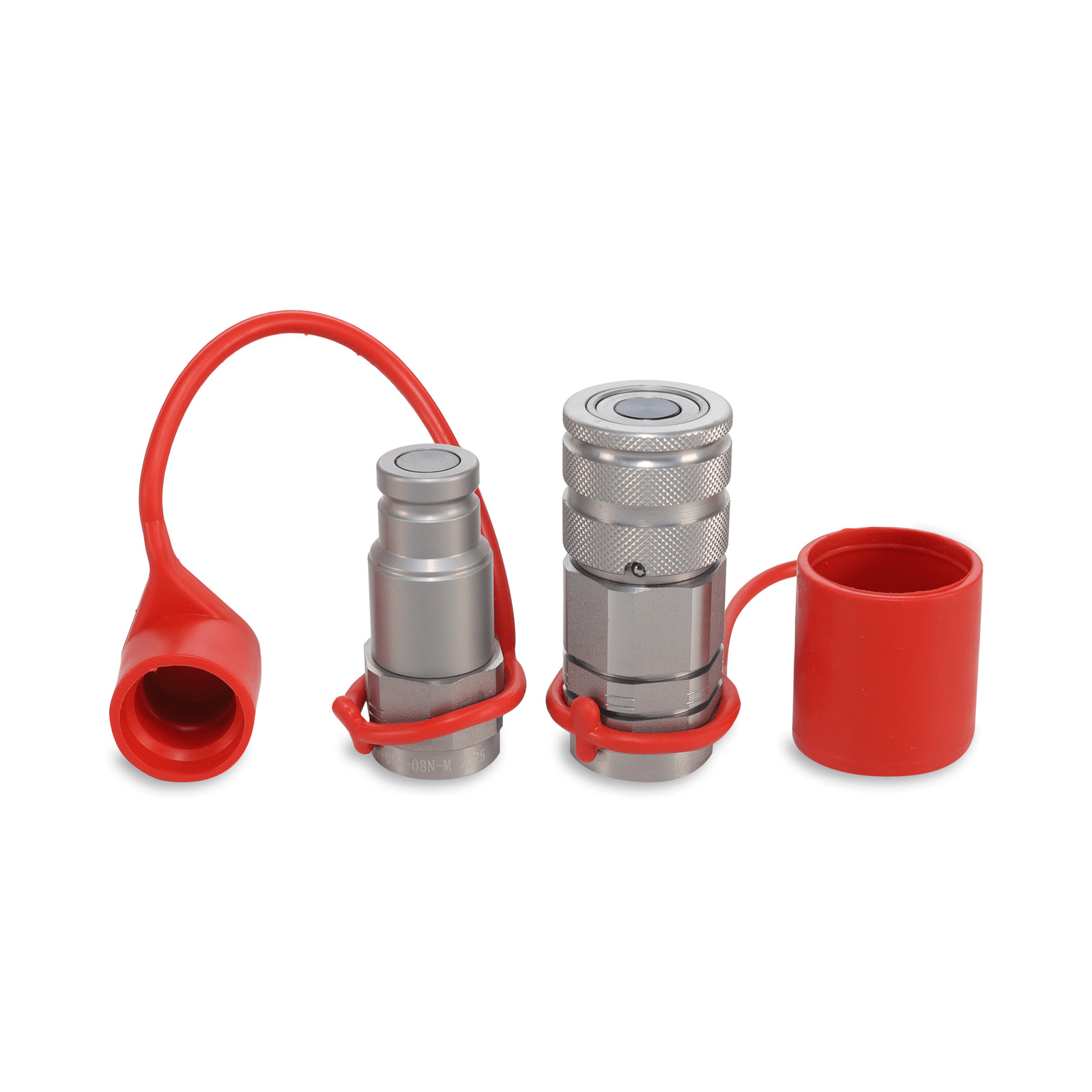 3/8″ Flat Face Hydraulic Quick Couplers Set – 1/2″ NPT Thread