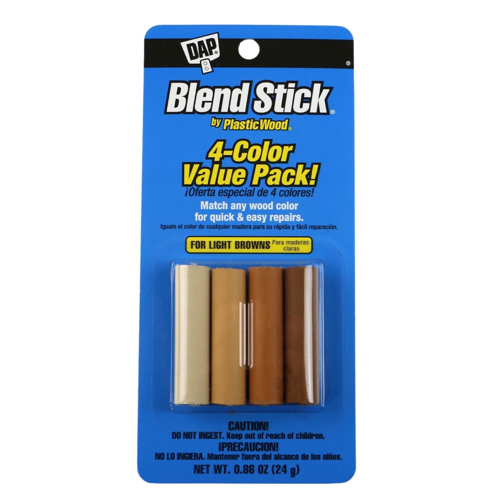 DAP Blend Sticks by Plastic Wood: 0.86 oz / 4-pack (Light Browns)