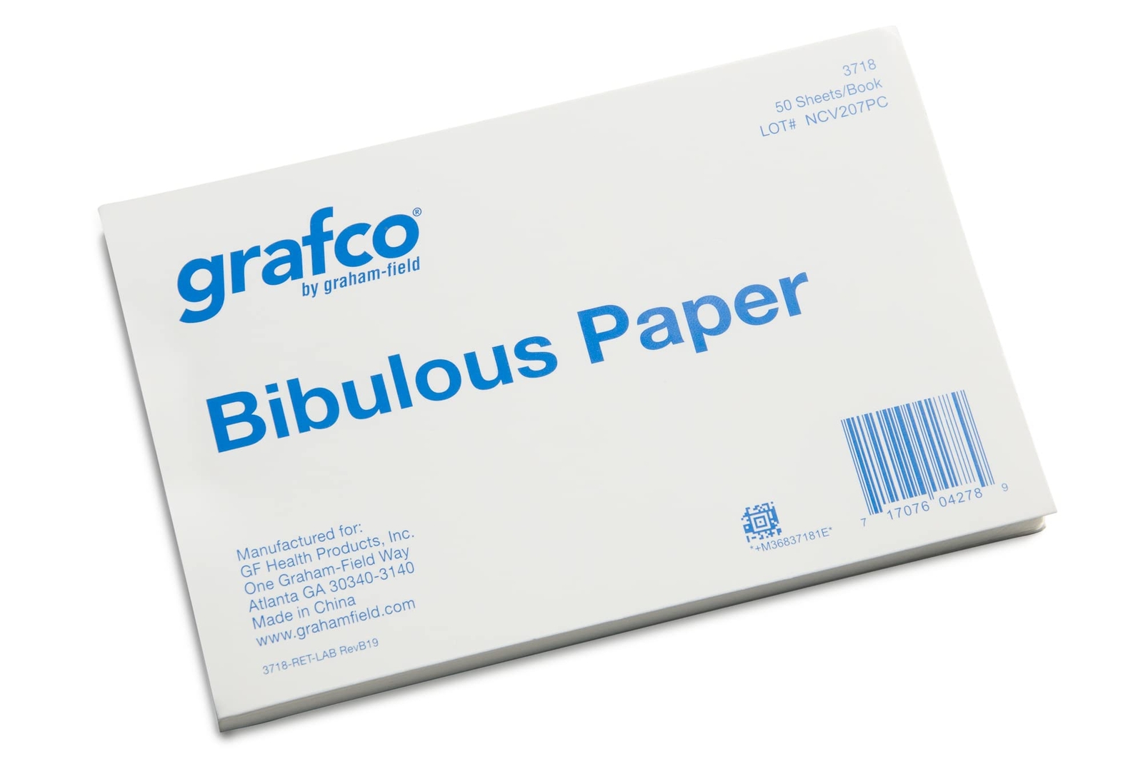 3718 Grafco Bibulous Blotting Absorbent Paper 50 Sheets 4×6 Inch Pack 6