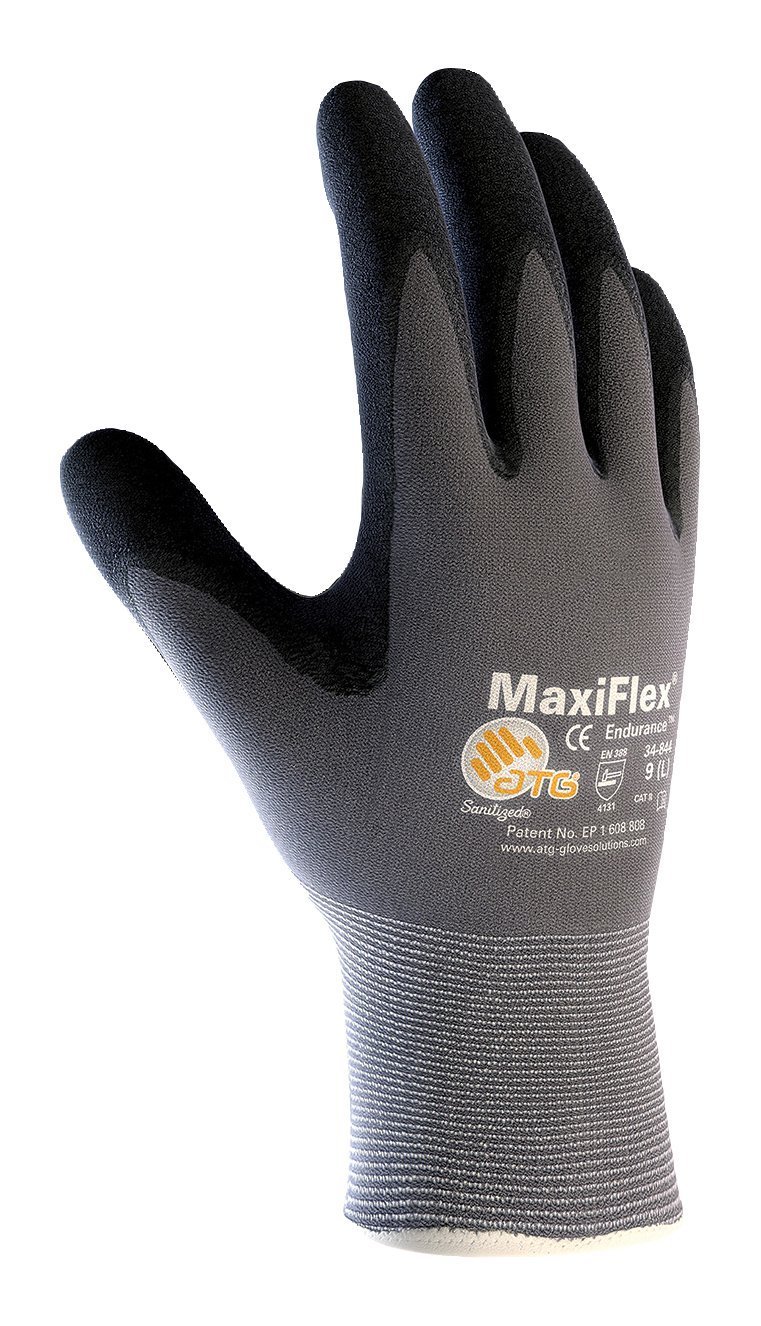 MaxiFlex Endurance 34-844/L Seamless Knit Nylon Glove with Nitrile Coated Micro-