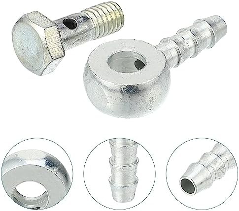 6mm ID 6mm OD Banjo Bolt Hose Barb Fittings Universal Fuel Line Adapter Connecto
