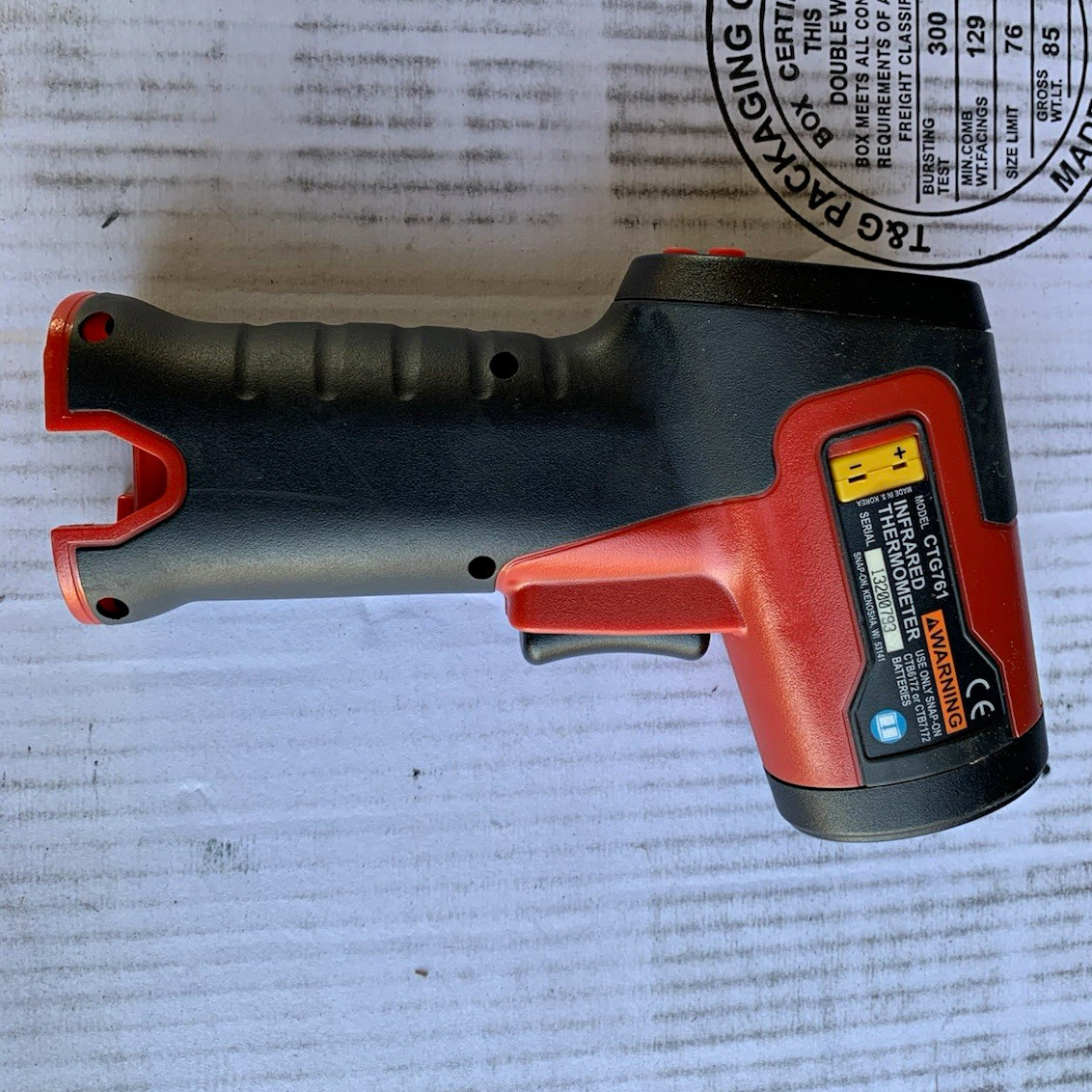 Snap-on CTG761 Digital Laser Infrared Thermometer Temp Gun *TOOL ONLY*