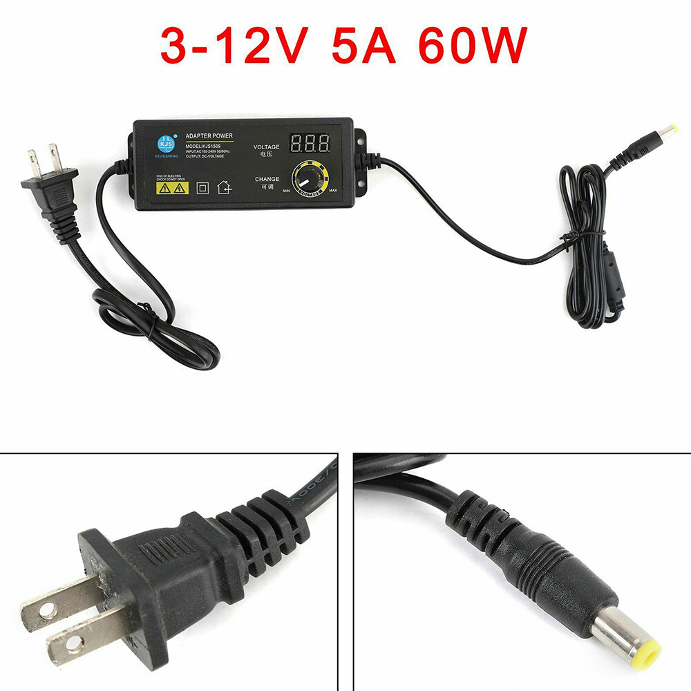 Adjustable power supplies Voltage 3 to 24V AC/DC Switch Power LED Display