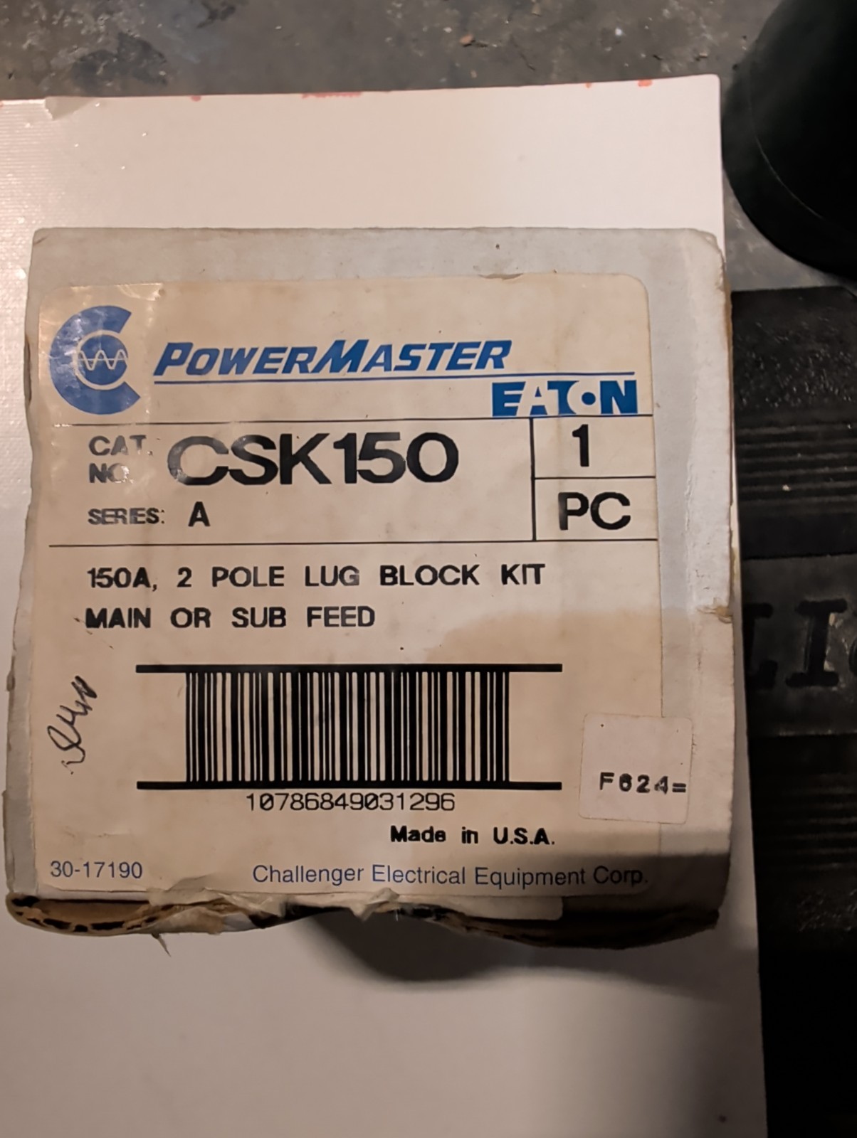Eaton/Powermaster 150 Amp 2 Pole Lug Block Kit CSK150 Fits Cutler Hammer, Bryant