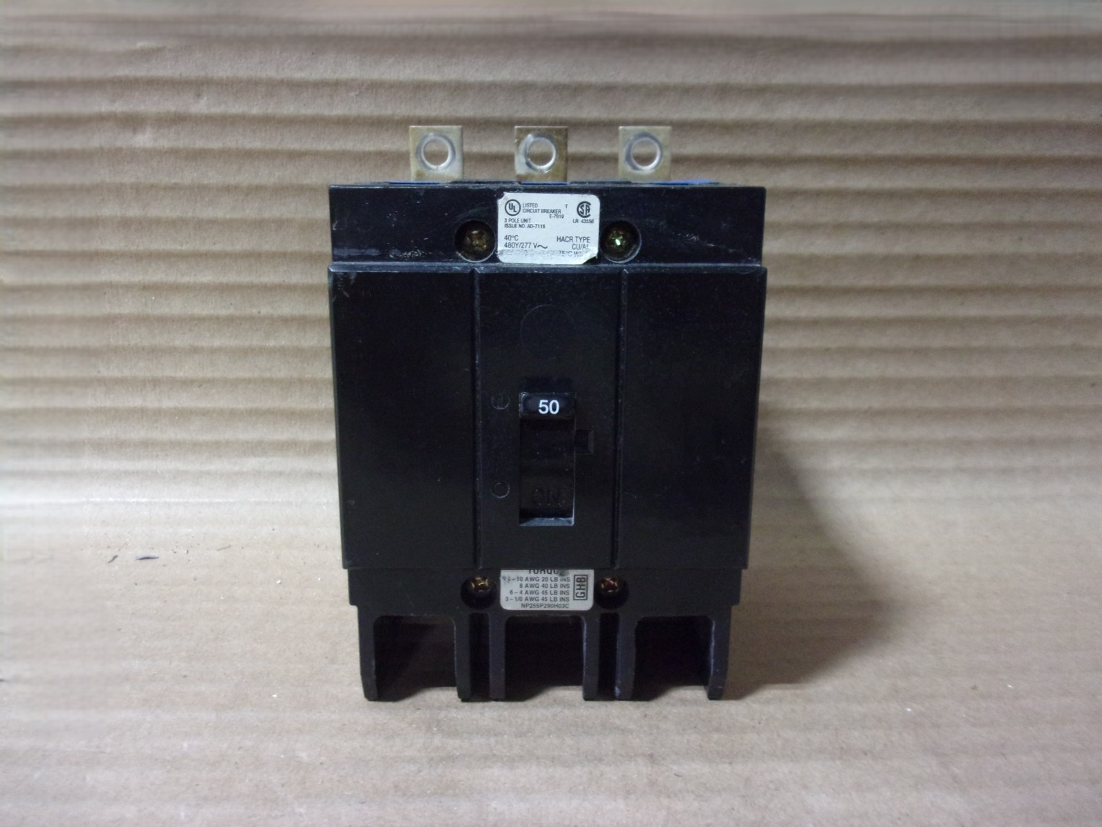 NEW Cutler Hammer GHB GHB3050 3 Pole 50 Amp 480V Circuit Breaker NNB