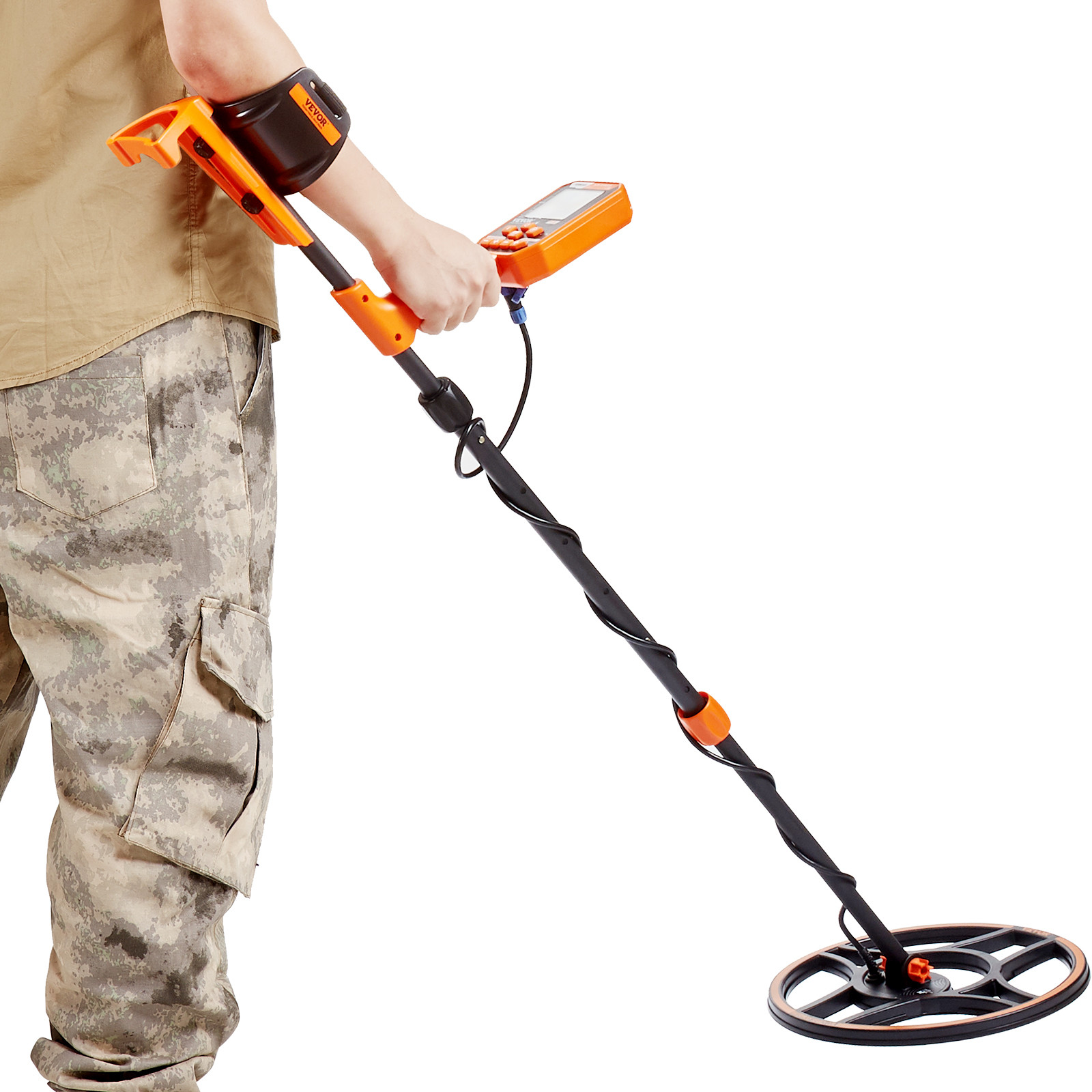 LCD Display Metal Detector 12 inch Coil Gold Digger Hunter IP68 Waterproof