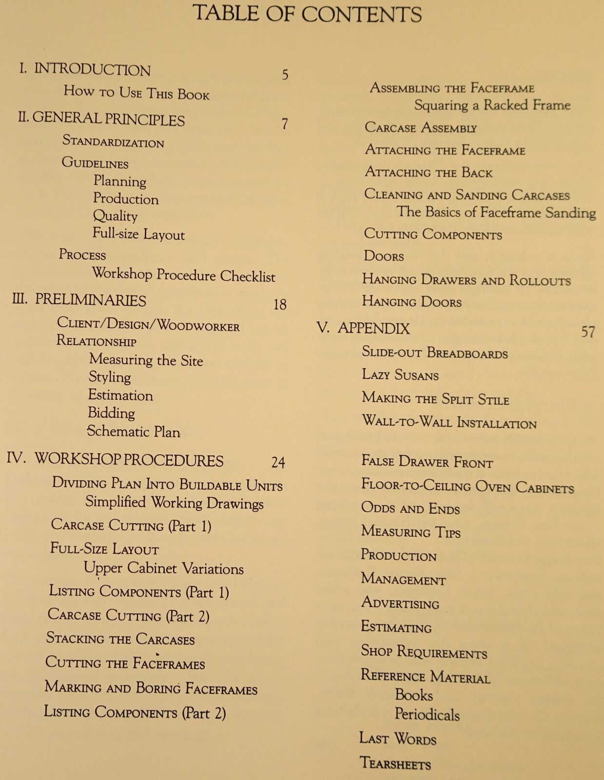 Commercial Cabinetmaking Procedures 1981 John Ward Make Your Own Cabinets !