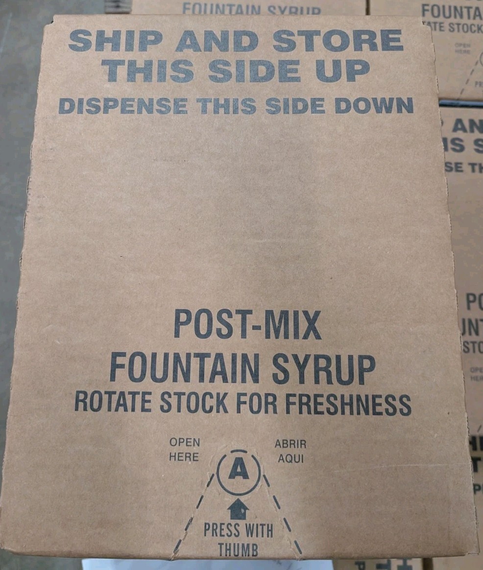 Snapple Peach Tea Zero Sugar Syrup Fountain post Mix 2.5 Gallons Bag in Box Read