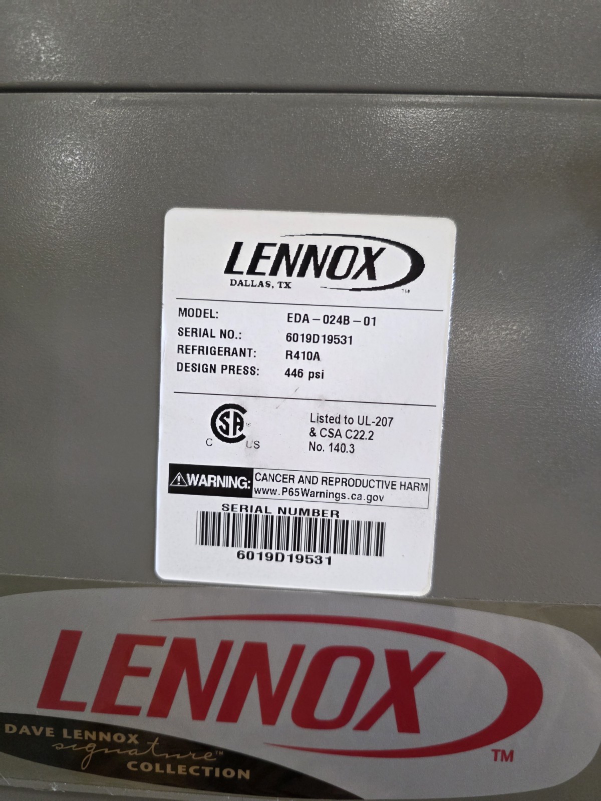 NEW Lennox 14HPX-024 Air Conditioner 2 Ton With CBA38MV Air Handler, 410A, 230V