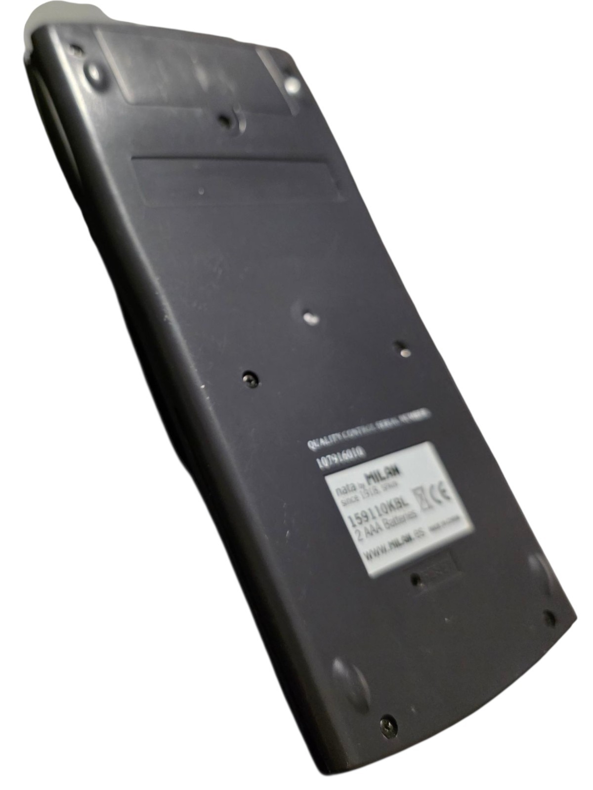 Nata By MILAN Scientifica M240 Black Calculator 2 Lines 1918 Spain W/ Grey Cover