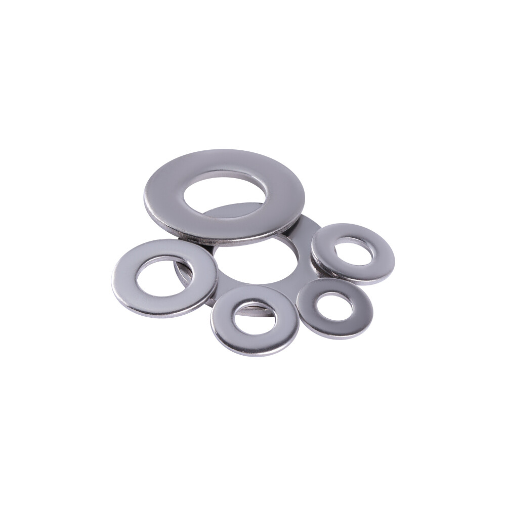 280PCS Flat Washers Assortment 8 Sizes 1/2 3/8 5/16 1/4 12# 10# 8# 6# Kits