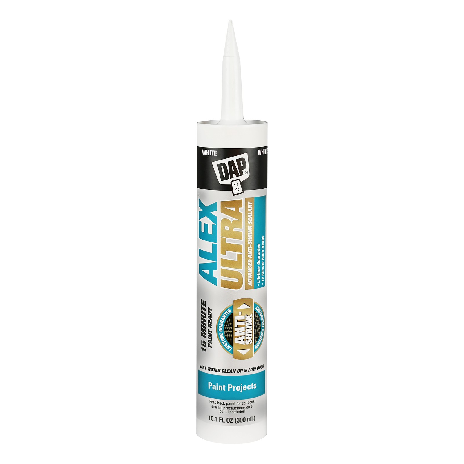 DAP ALEX ULTRA Advanced Anti-Shrink Latex Sealant: 10.1 fl oz. cartridge White