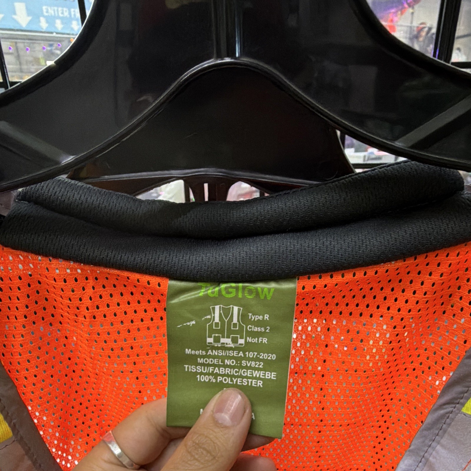 XGLOW SV822 Hi-Visibility Orange Safety Vest Size L Reflective ANSI Class 2