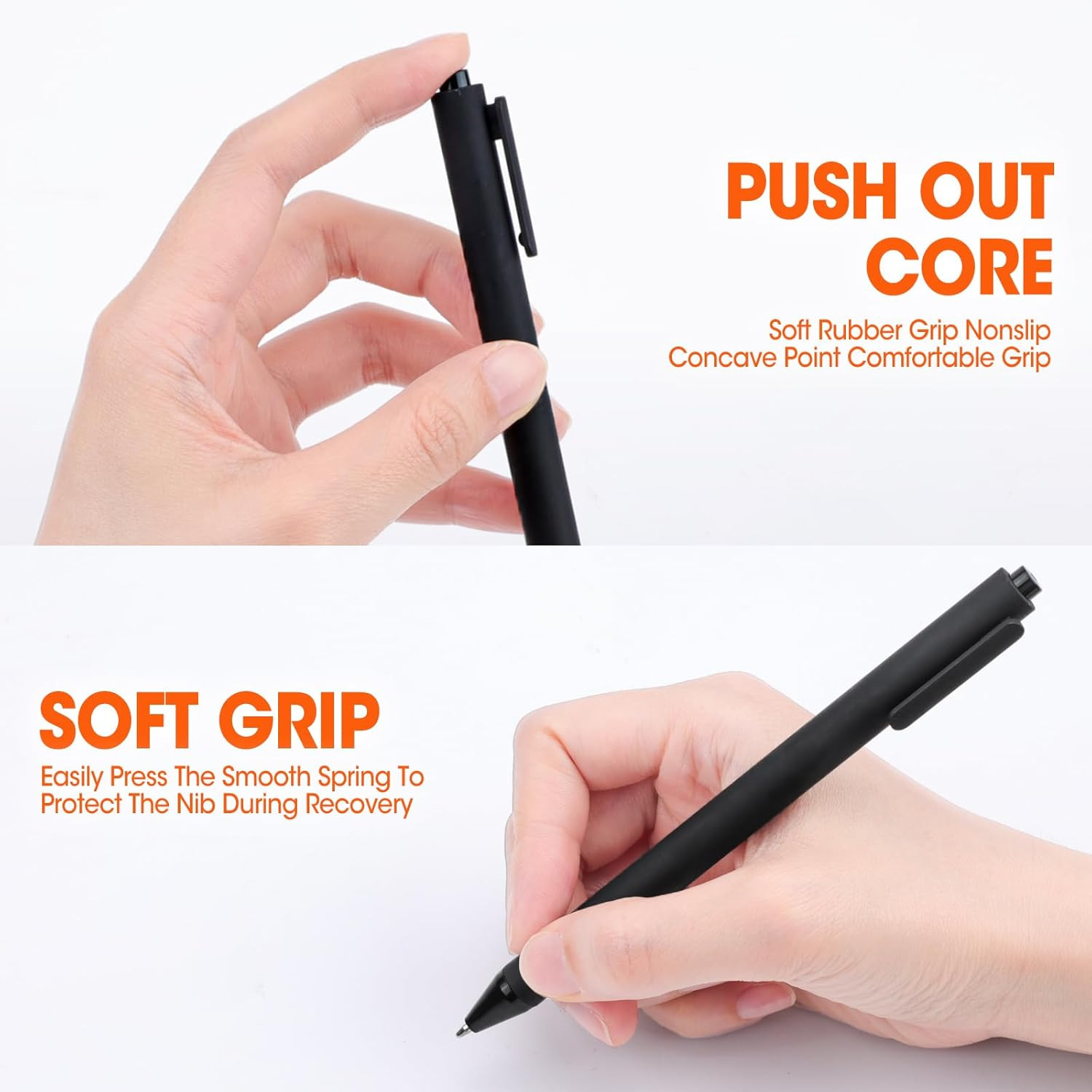 100 Pack Ballpoint Pens Bulk, Retractable Black Pens Ballpoint Medium Point 1Mm