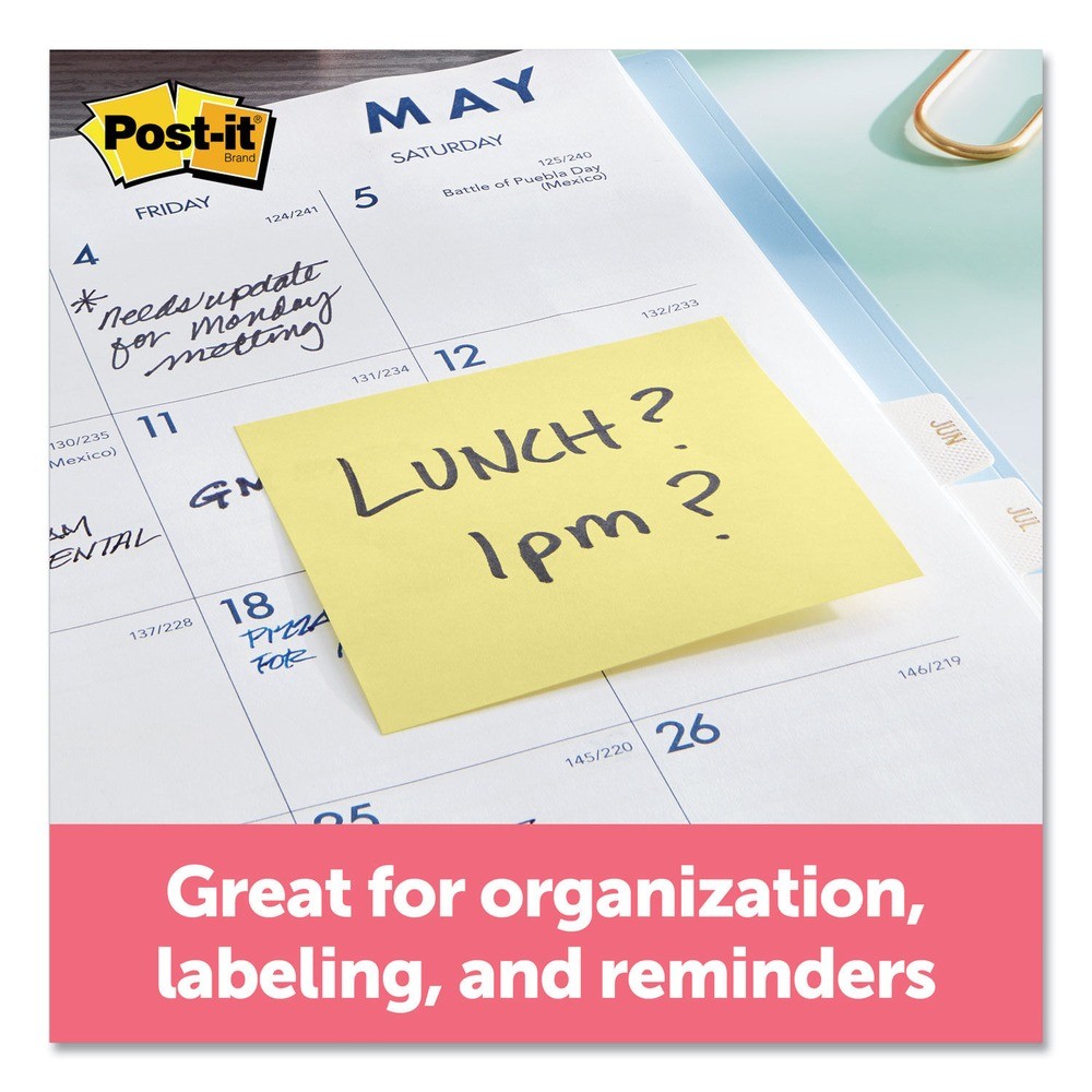 Post-it Notes 654YW 3″ x 3″ Original Pads – Canary Yellow (12/PK) New