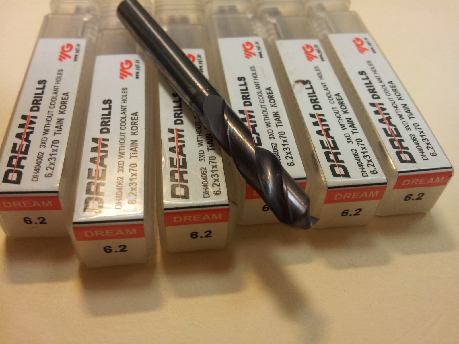 6.2MM CARBIDE DREAM DRILL WITHOUT COOLANT HOLES 3XD