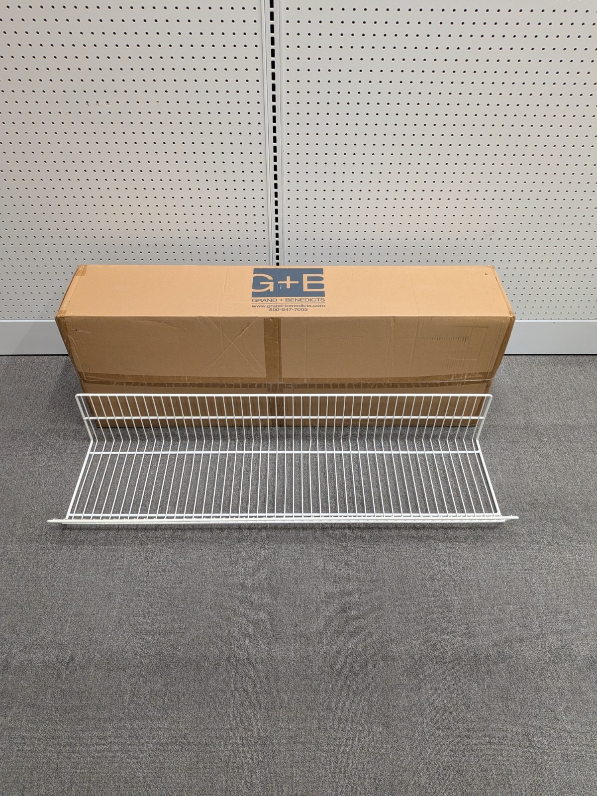 Lozier Gondola Shelving Wire Basket Endless Basket 939-3473-02-W Case Of 6 White